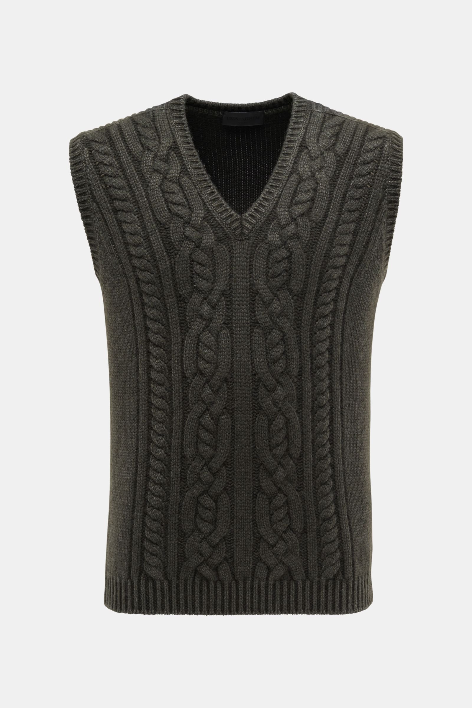 Cashmere sweater vest 'Odell' dark green