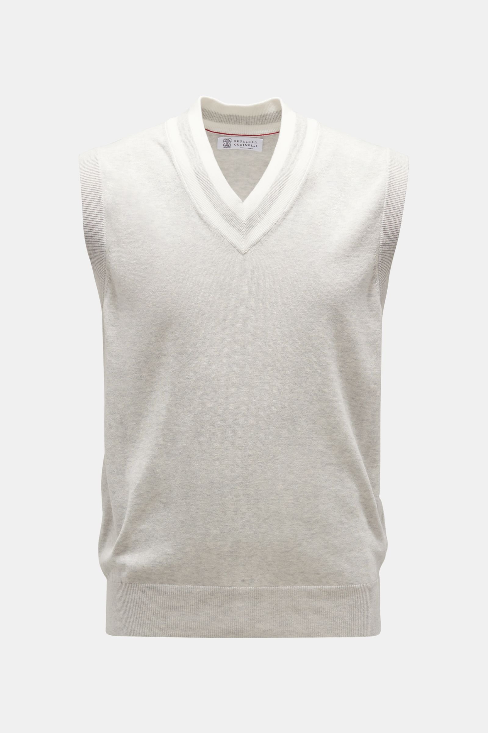 V-neck sweater vest light grey
