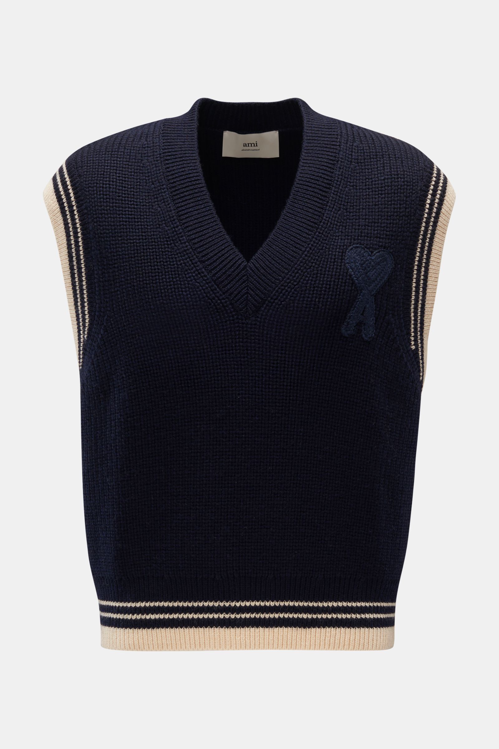 Ami Paris V-neck sweater vest navy