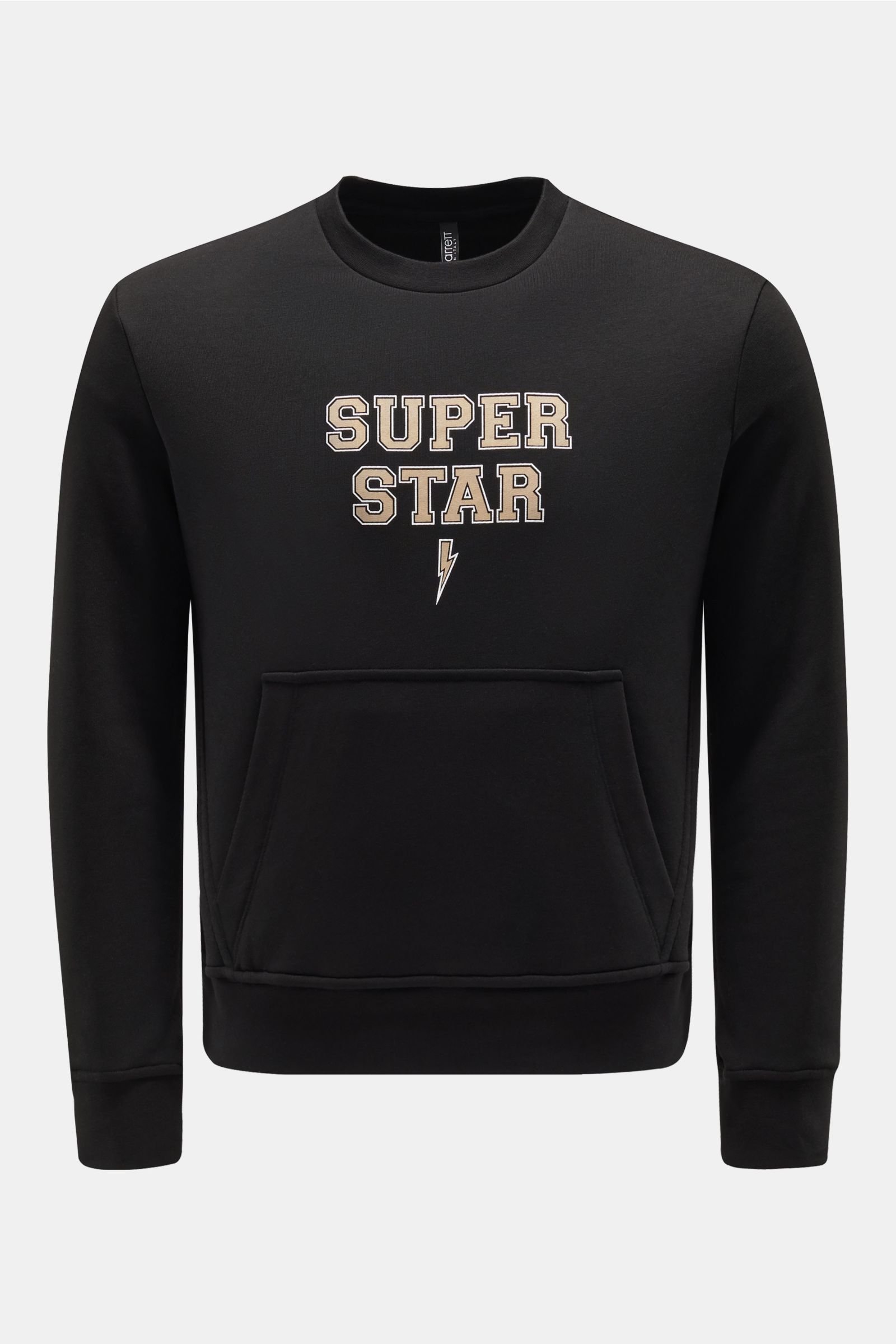 R-Neck Sweatshirt 'Super Star' schwarz