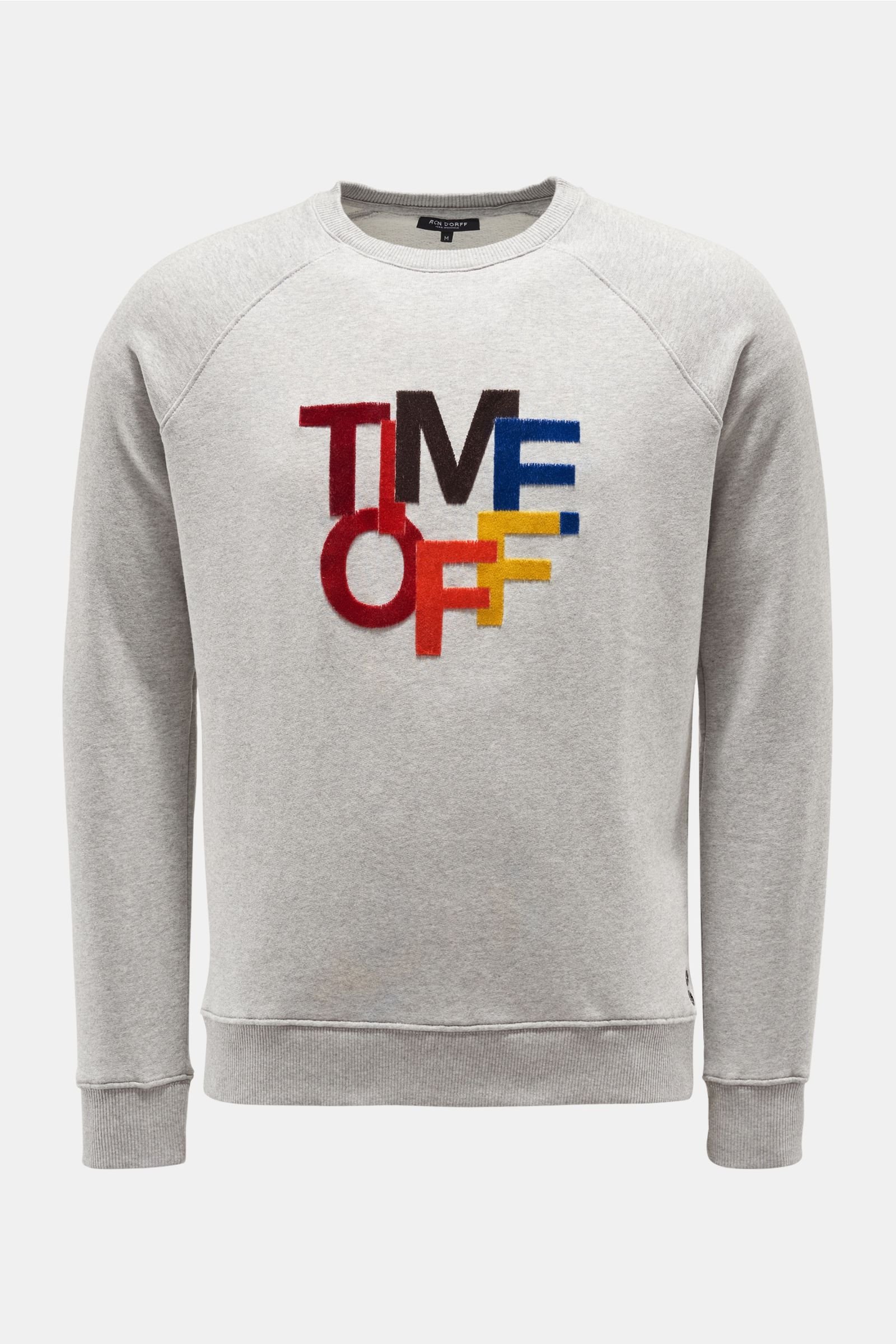 Crew neck sweatshirt ‘Time Off’ grey
