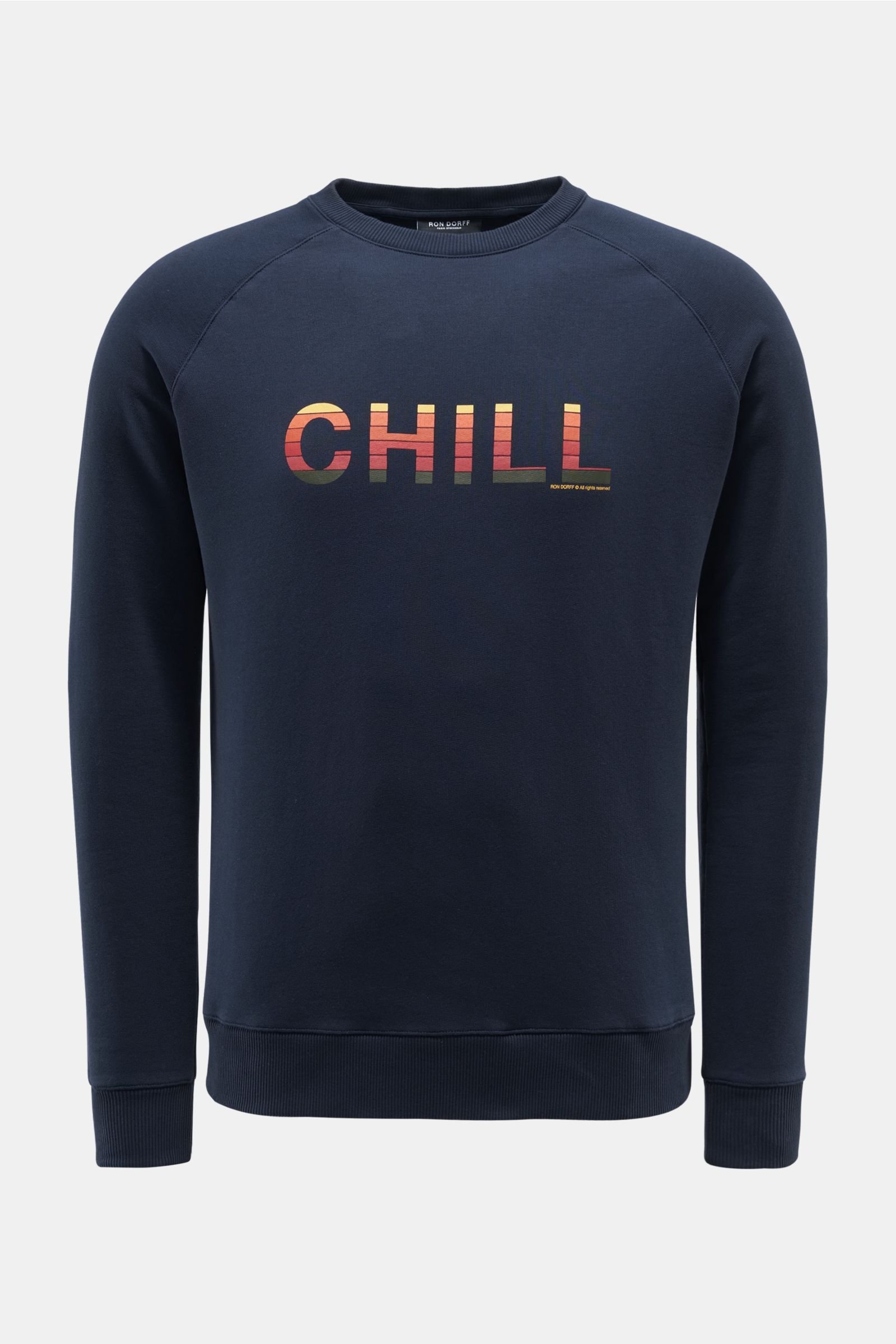 Crew neck sweatshirt 'Chill' navy