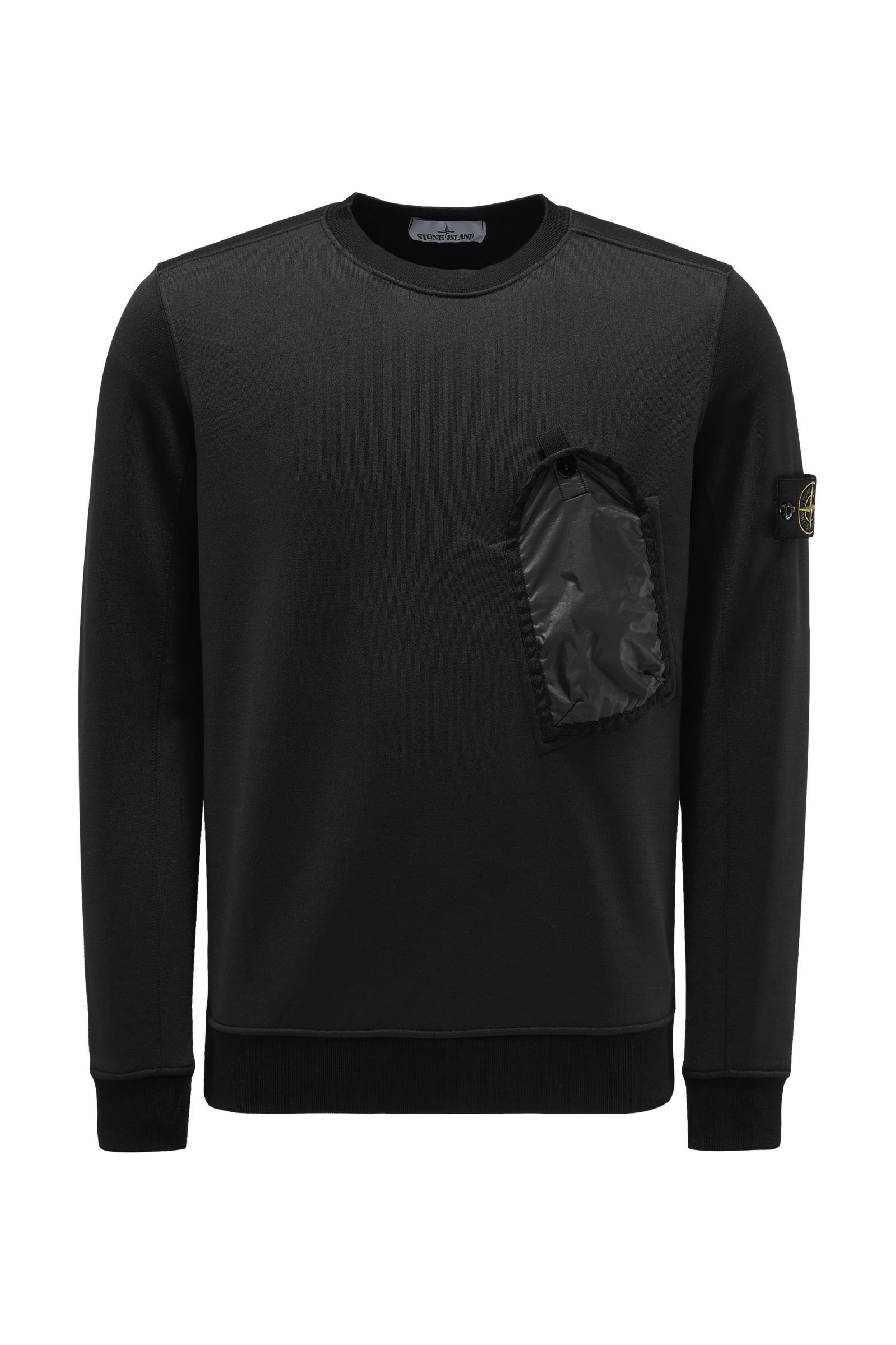 R-Neck Sweatshirt schwarz