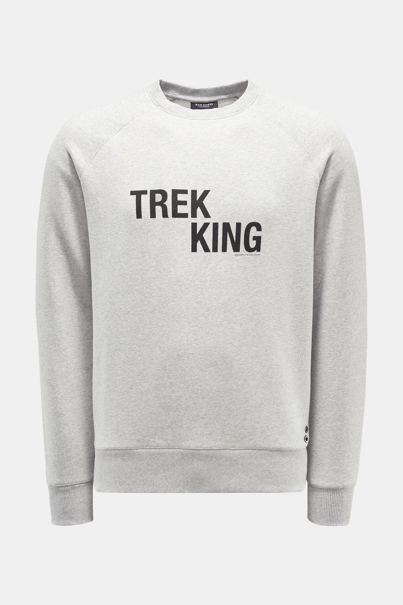 Crew neck sweatshirt 'Trek King' light grey
