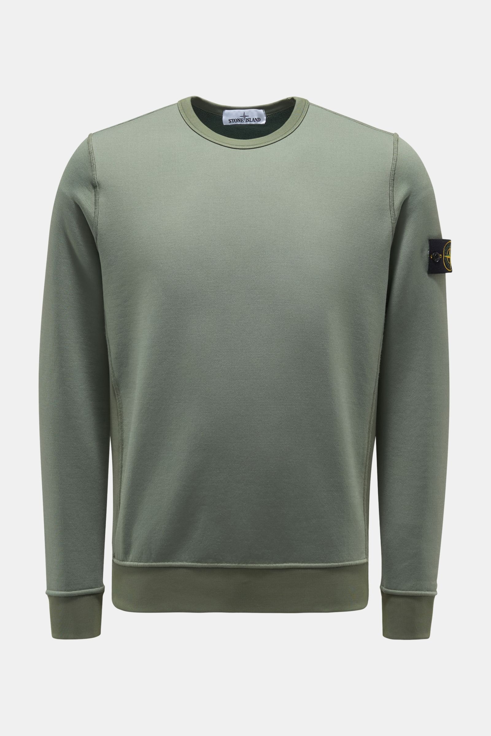 Rundhals-Sweatshirt graugrün