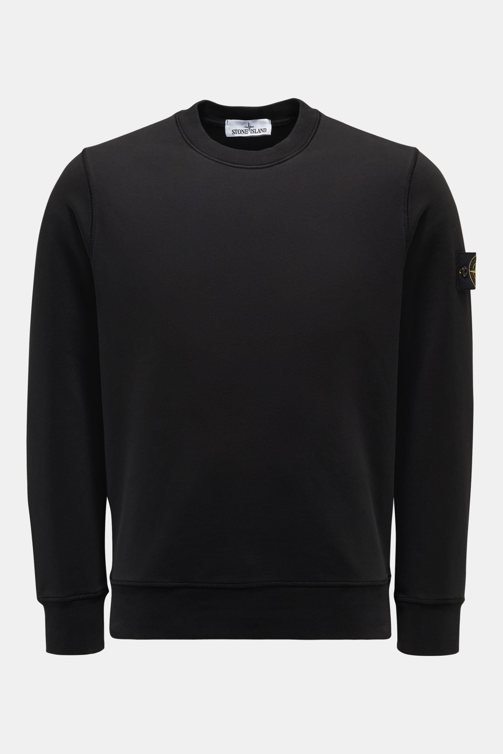 Rundhals-Sweatshirt schwarz