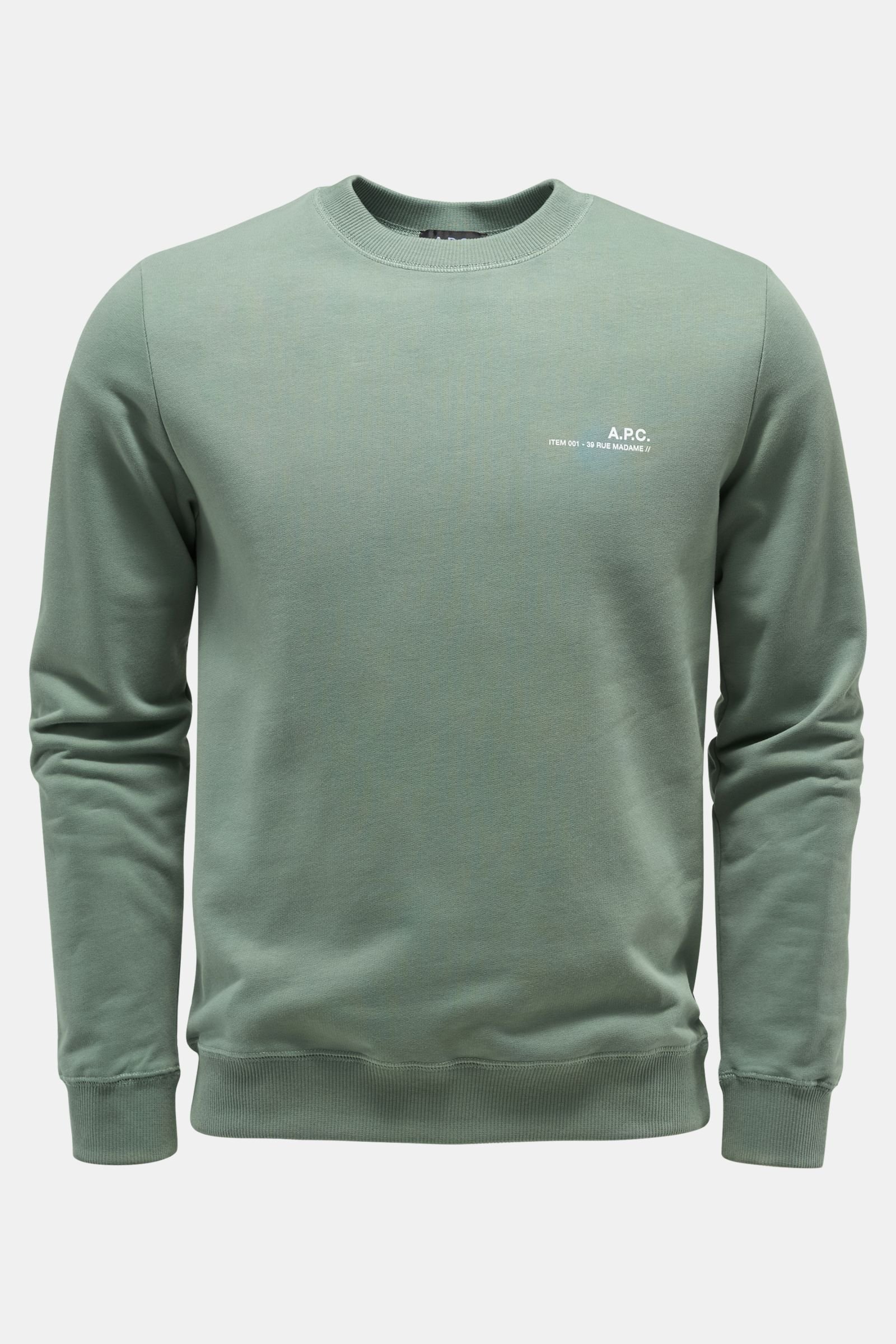 Rundhals-Sweatshirt 'Item' graugrün