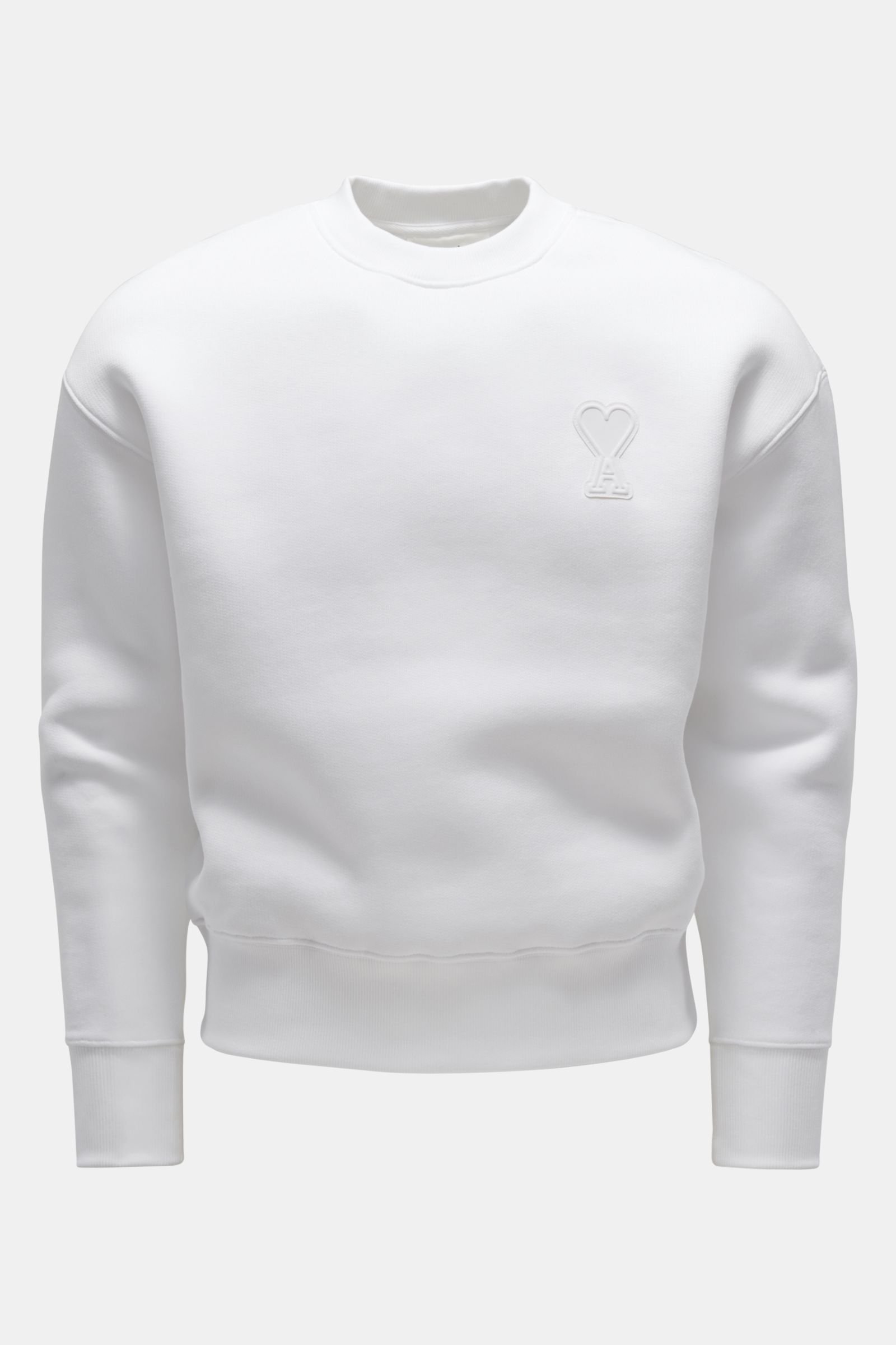 Neoprene crew neck sweatshirt white