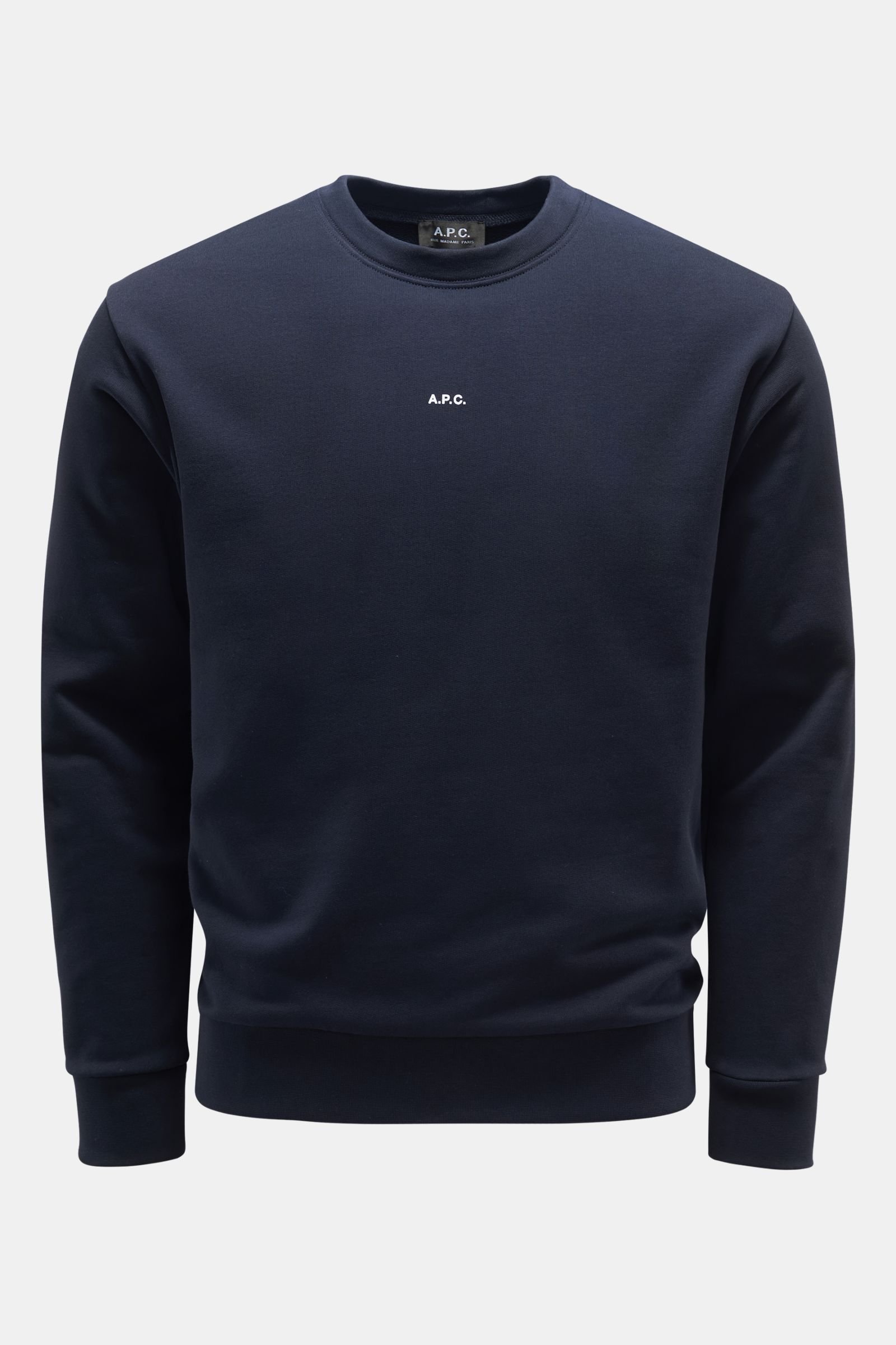 A.P.C. Crew neck sweatshirt ‘Steve’ navy | BRAUN Hamburg