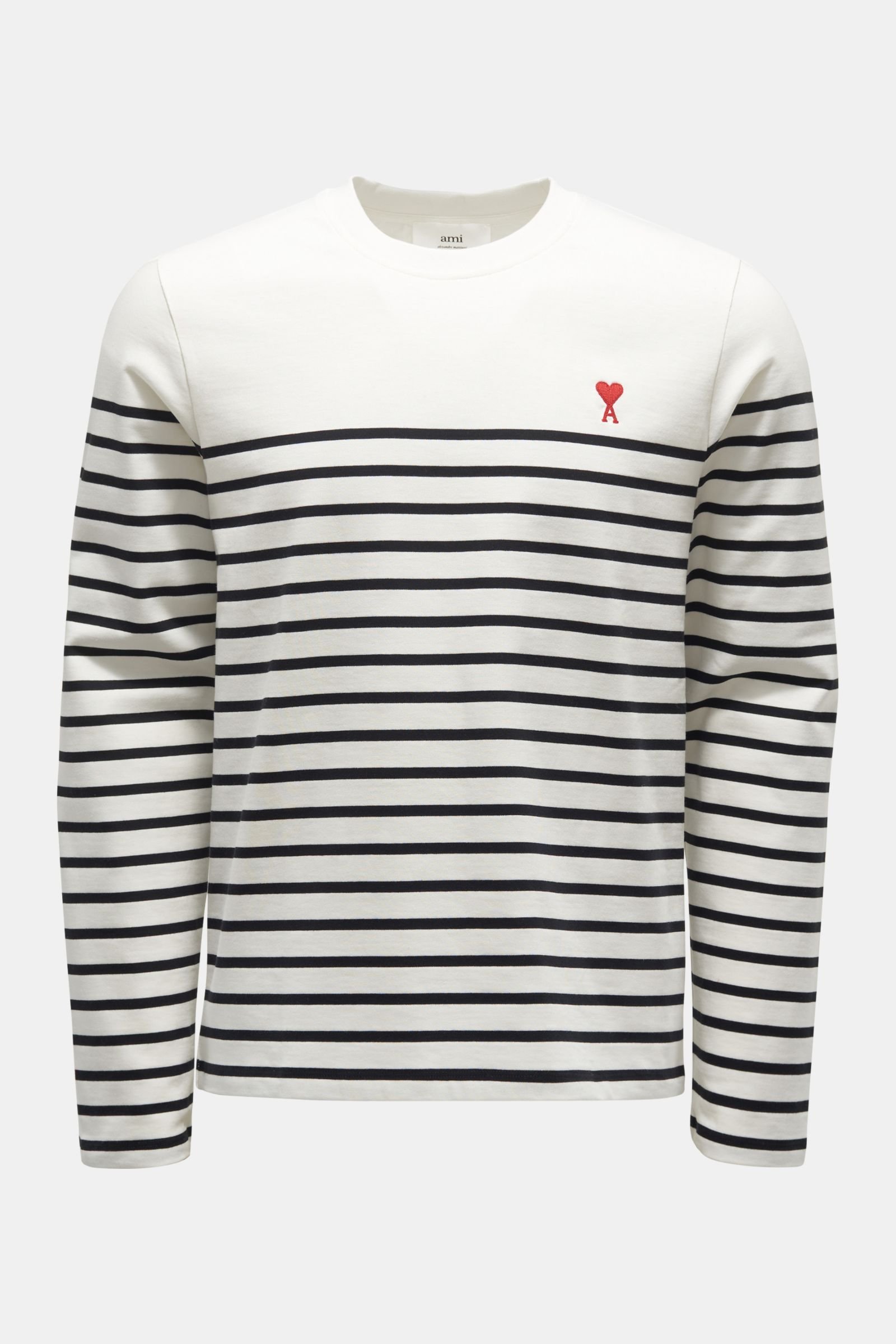 Crew neck sweatshirt off-white/black striped