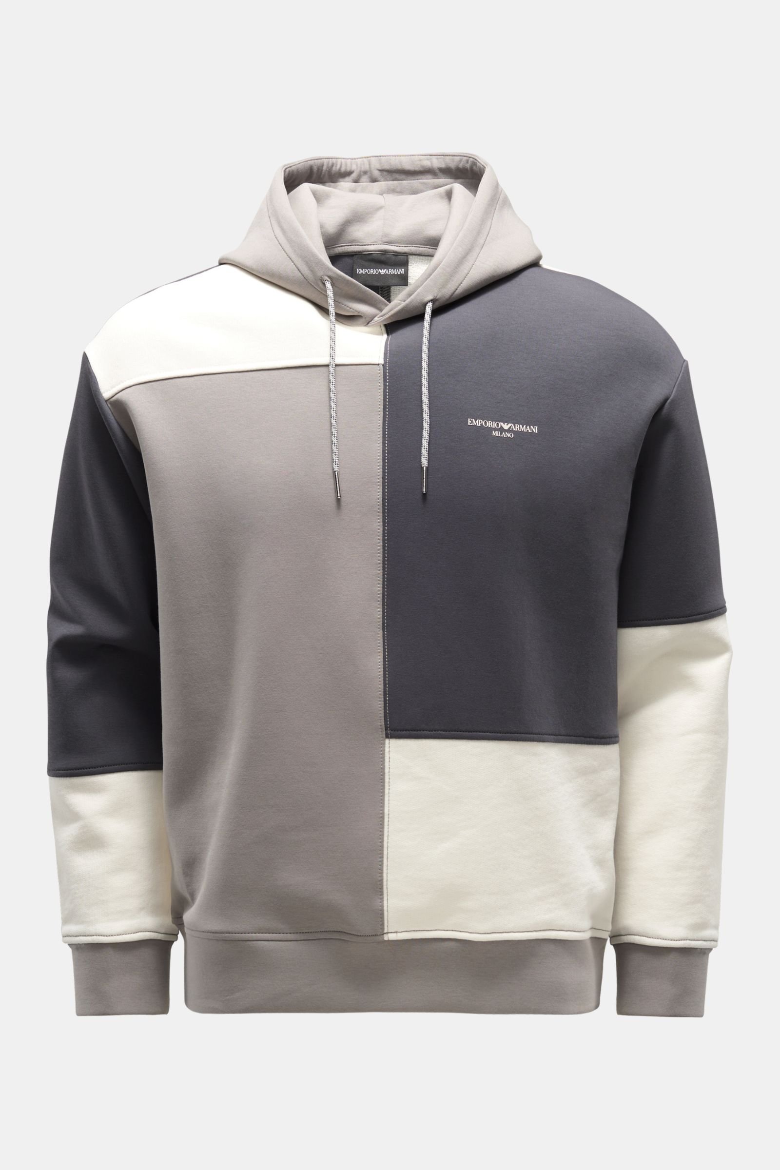 Hooded jumper grey/dark grey/off-white