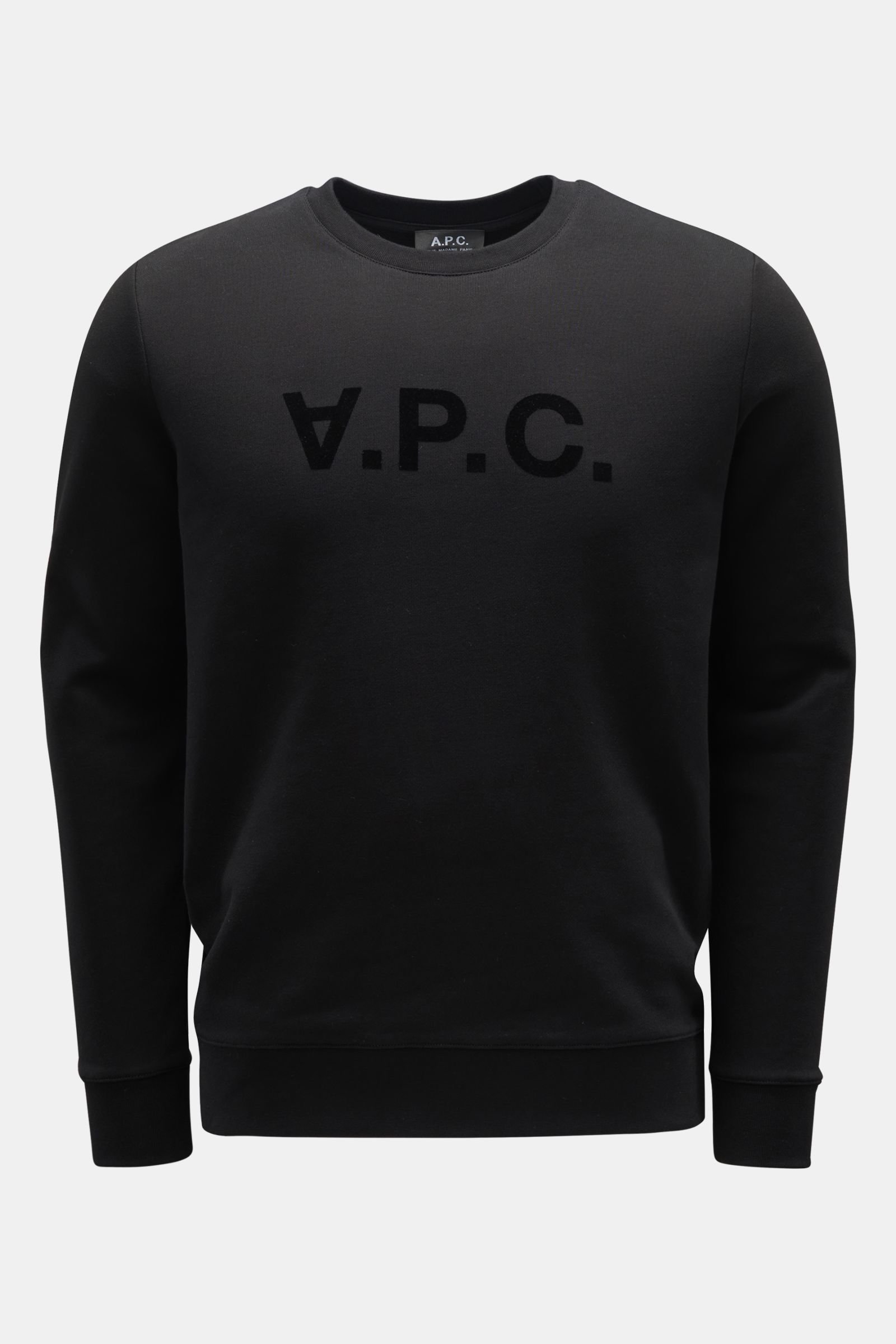 A.P.C. Crew neck sweatshirt 'VPC' black | BRAUN Hamburg
