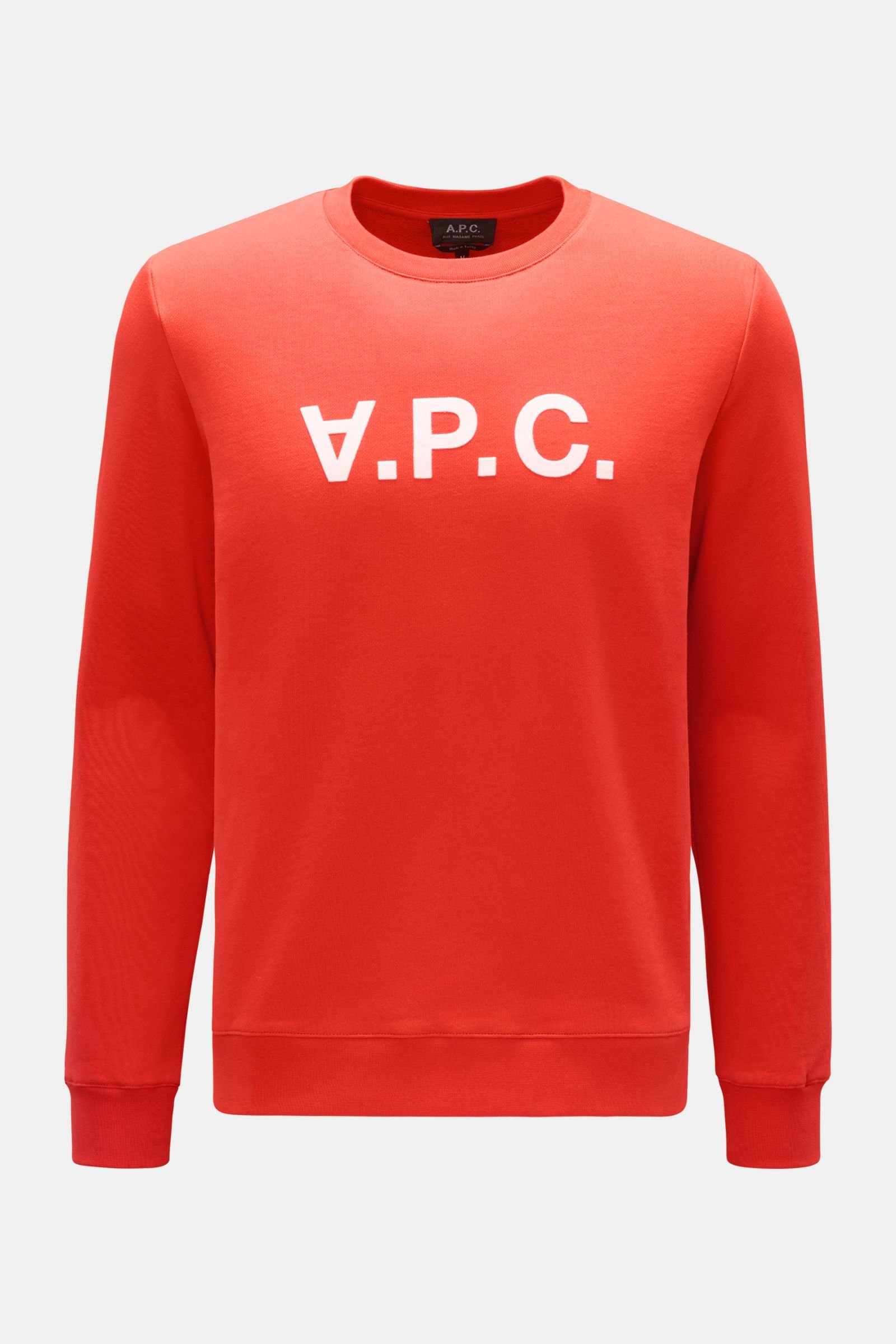 Crew neck sweatshirt 'VPC' coral