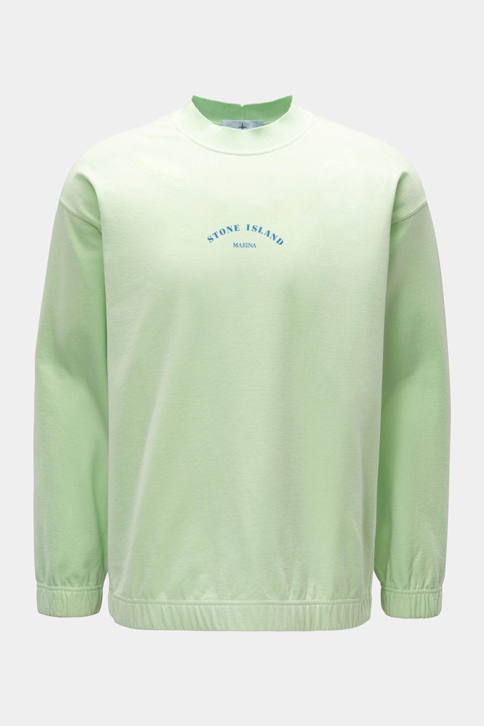 STONE ISLAND crew neck sweatshirt 'Marina' neon green | BRAUN Hamburg
