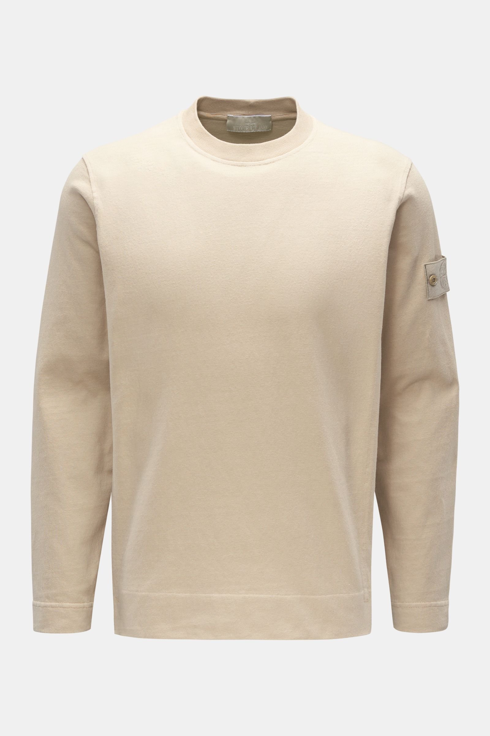 Crew neck sweatshirt 'Ghost Piece' beige
