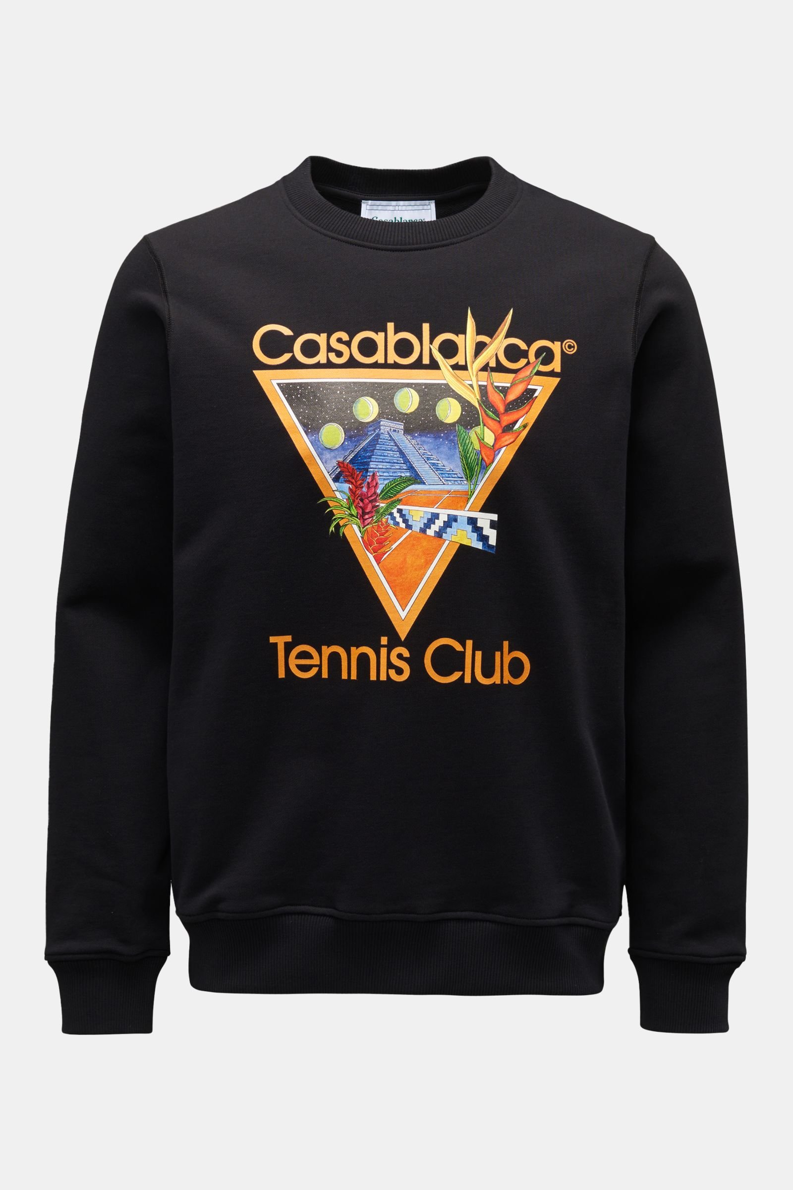 Rundhals-Sweatshirt 'Tennis Club Icon' schwarz