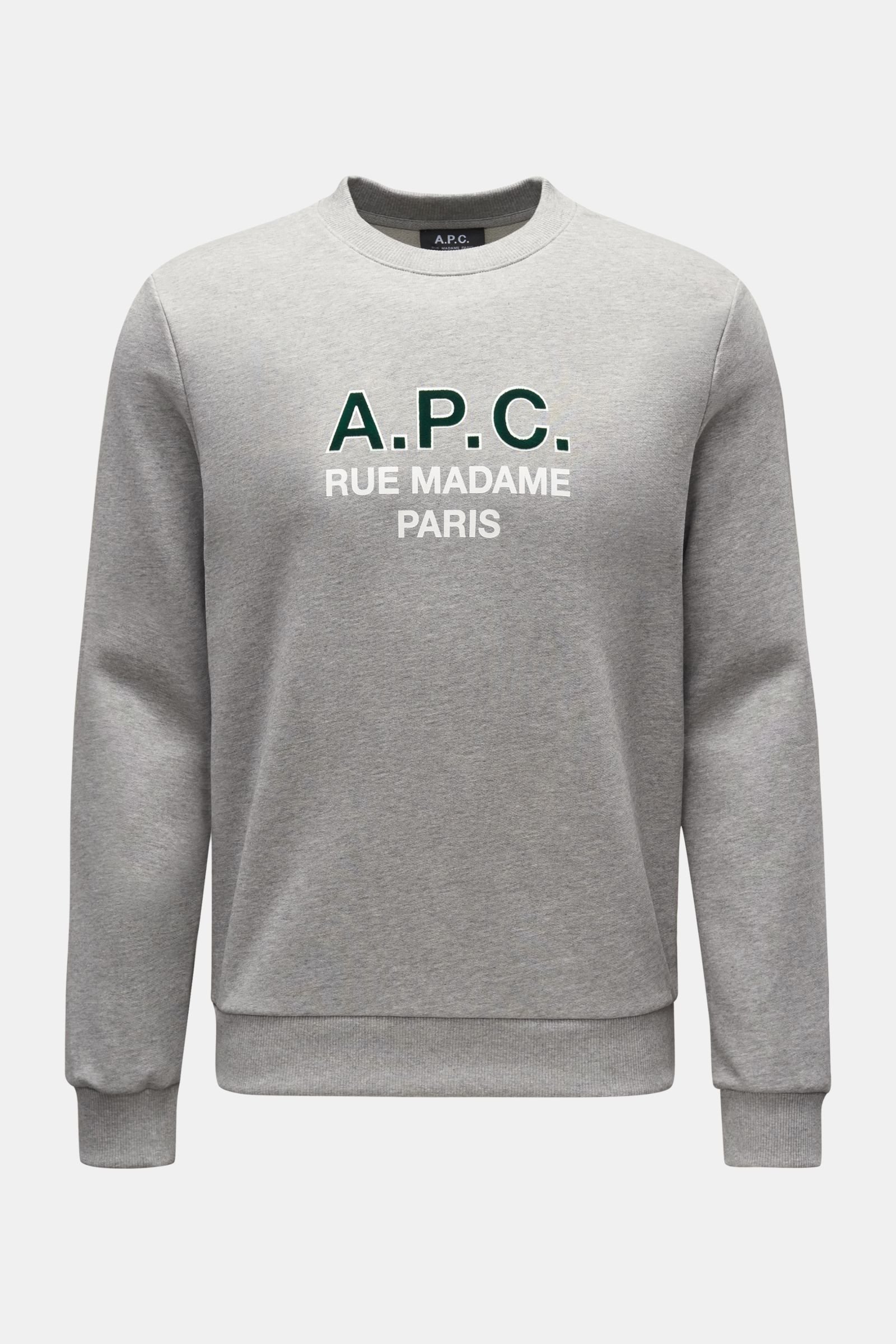 Crew neck sweatshirt 'APC Madame' grey