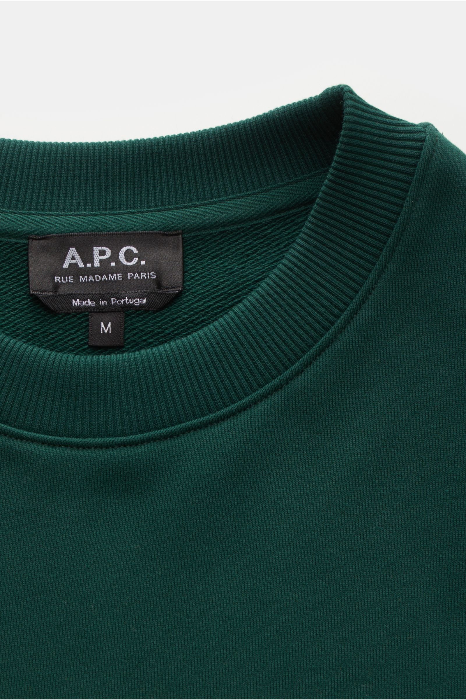 Crew neck sweatshirt 'APC Madame' green
