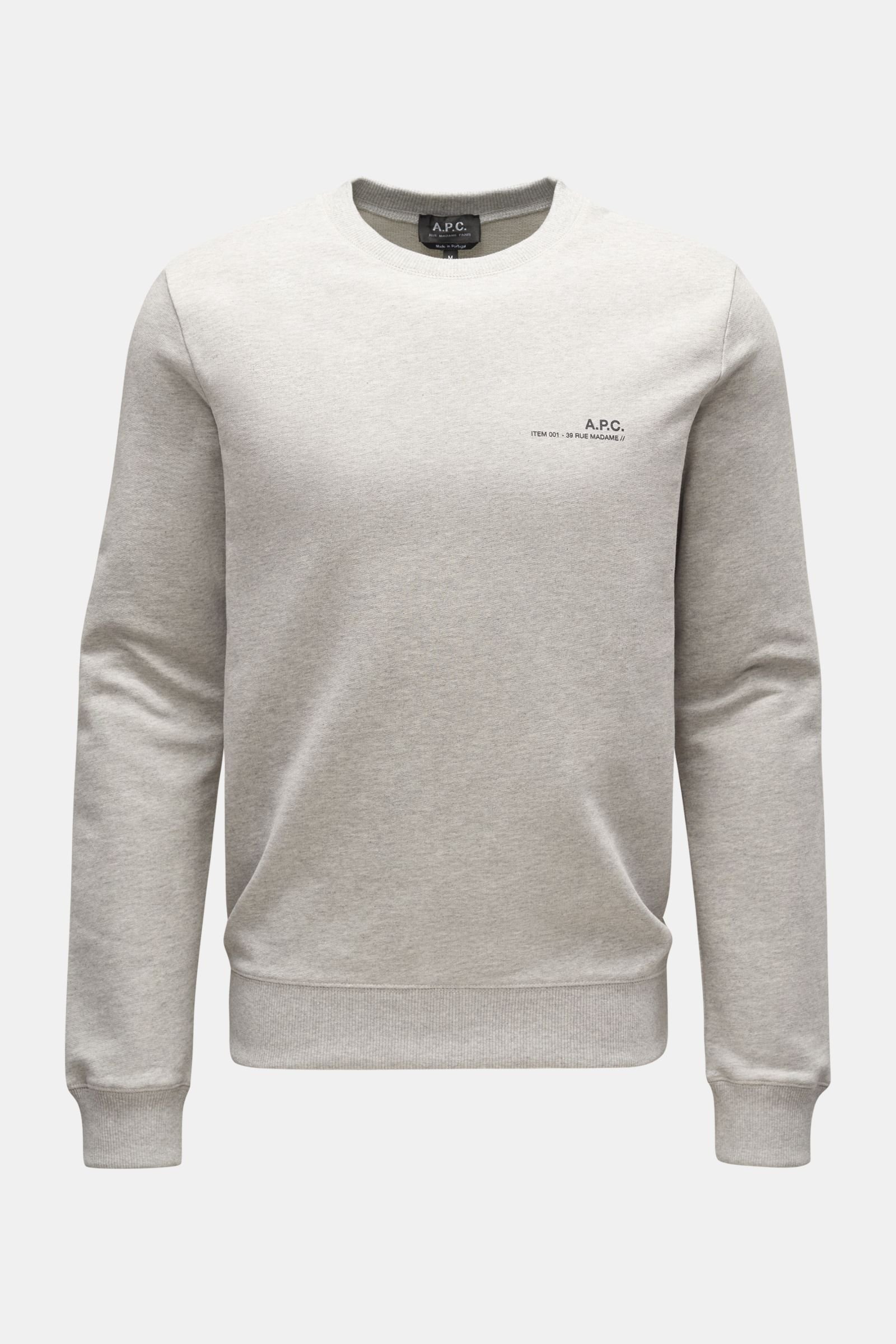 Crew neck sweatshirt 'Item' grey