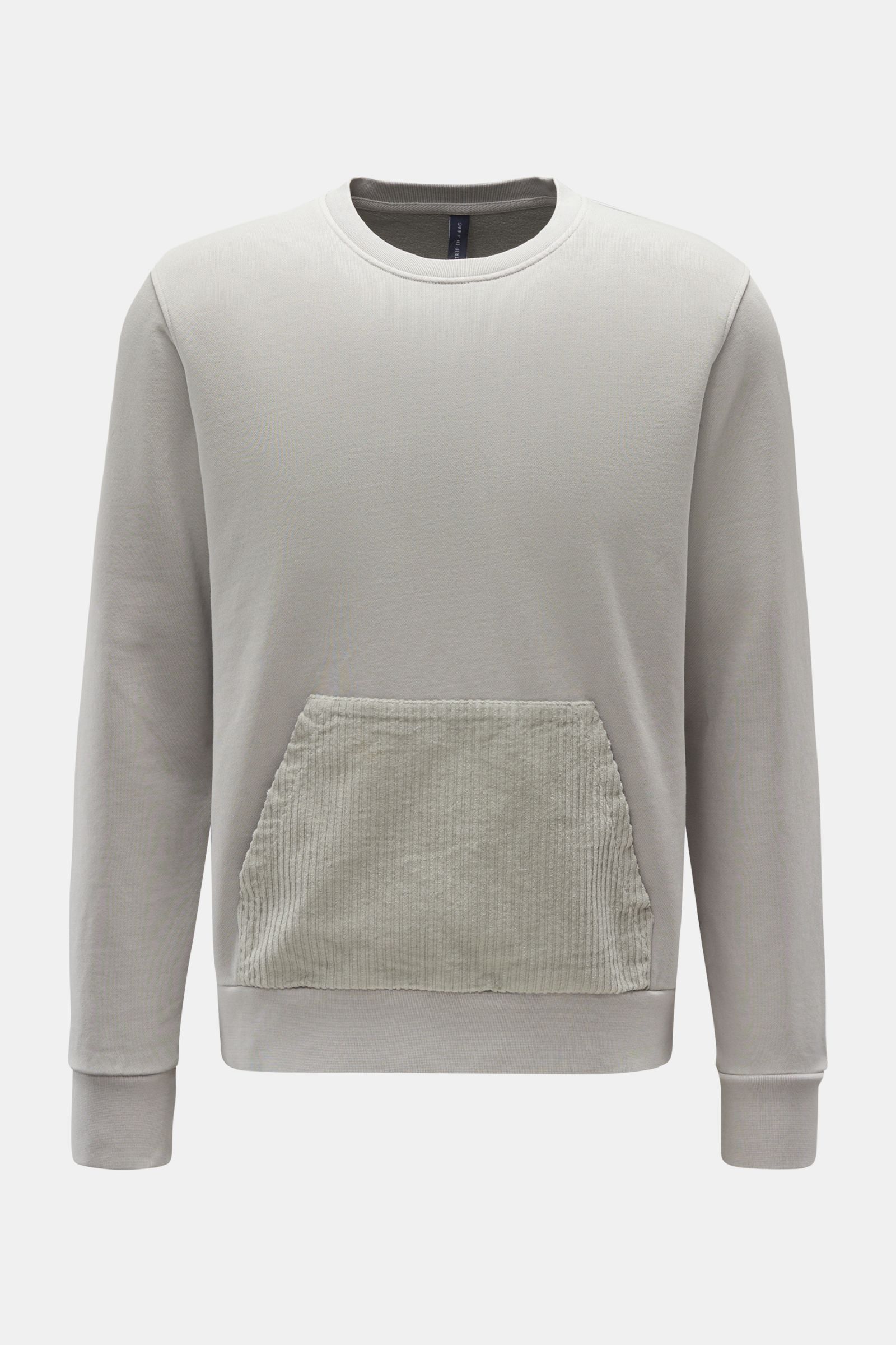 Rundhals Sweatshirt Cord Crew hellgrau