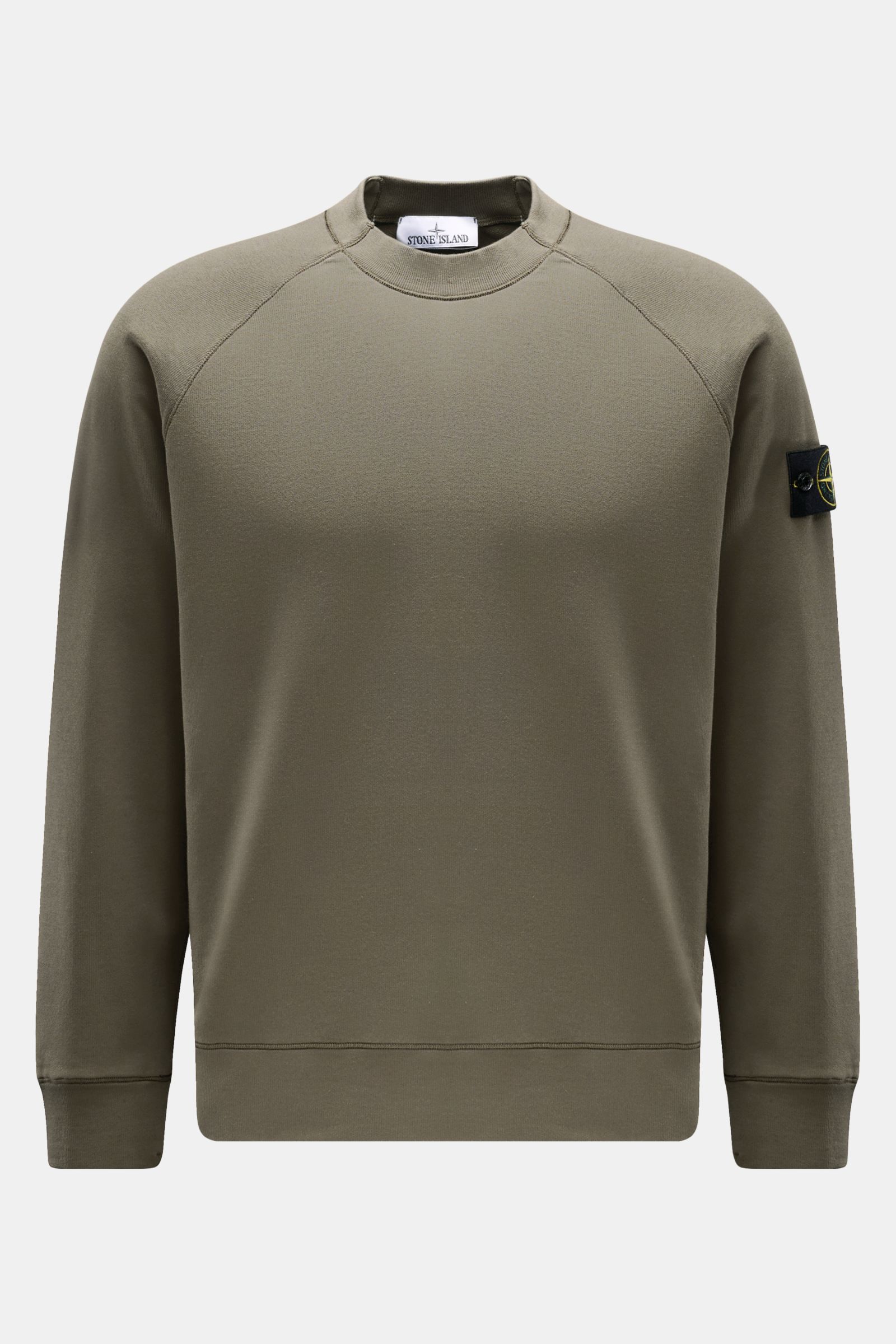 STONE ISLAND crew neck sweatshirt 'Felpa' grey-green | BRAUN Hamburg
