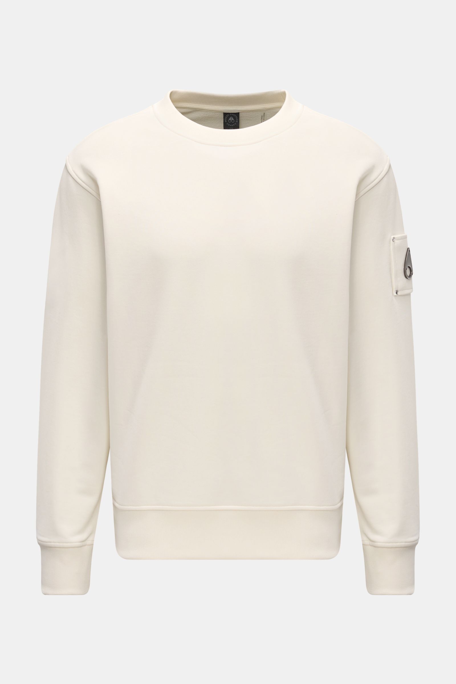 Moose Knuckles Rundhals-Sweatshirt 'Hartsfield Crew' offwhite
