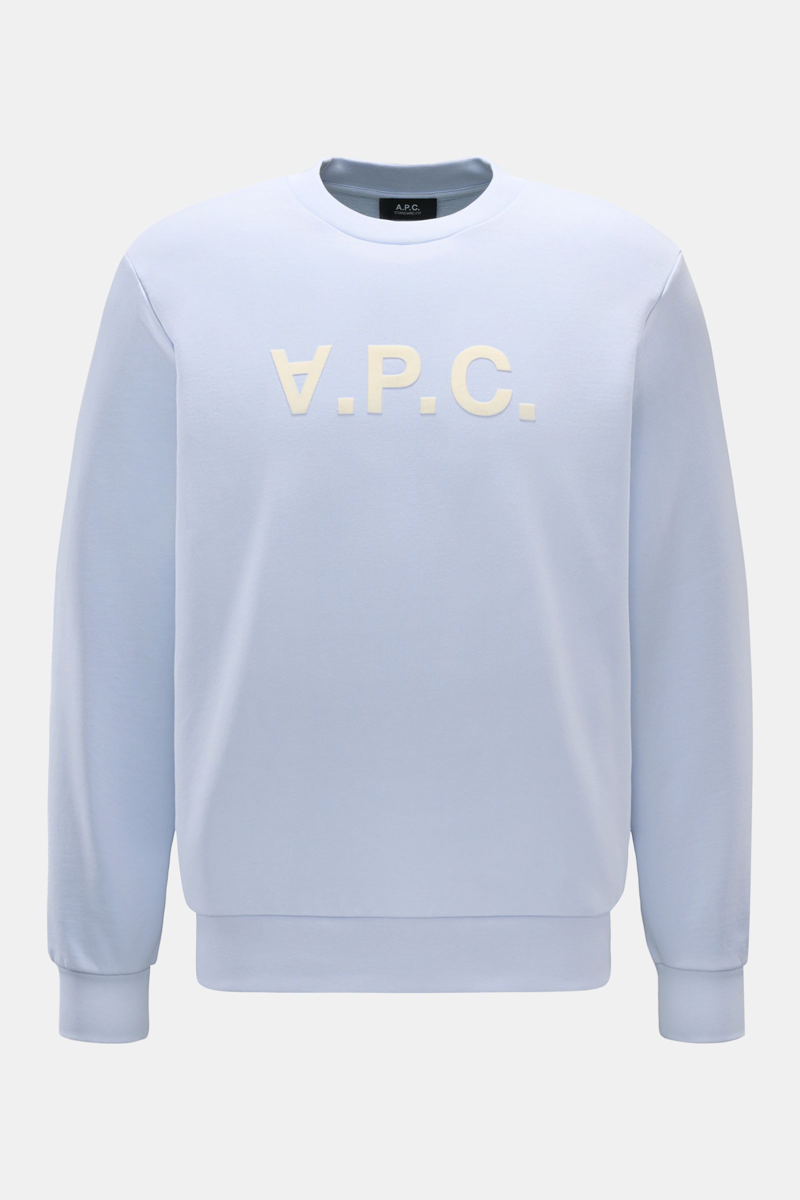 A.P.C. Crew neck sweatshirt 'Standard Grand VPC' light blue