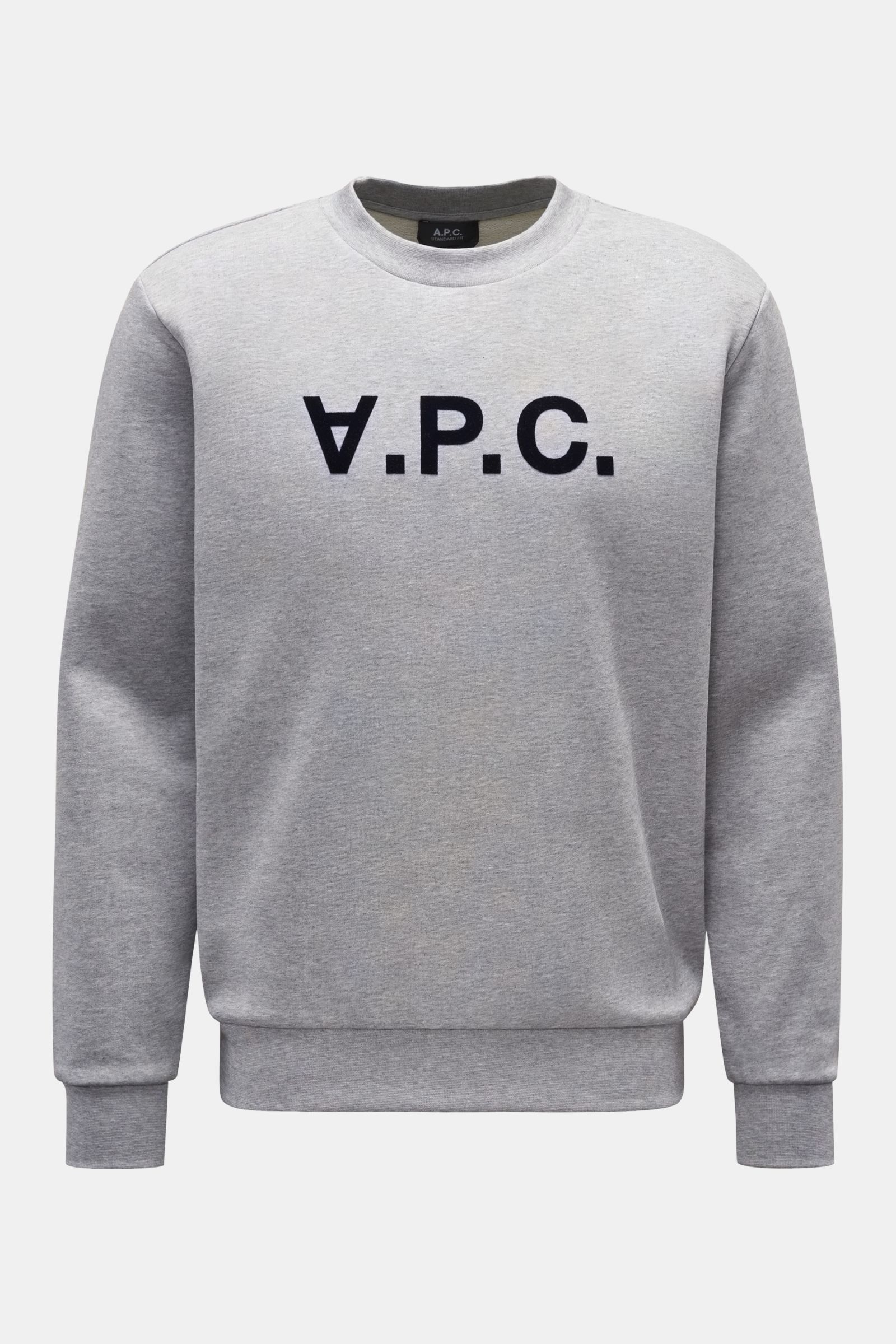 A.P.C. Crew neck sweatshirt 'Standard Grand VPC' grey mottled