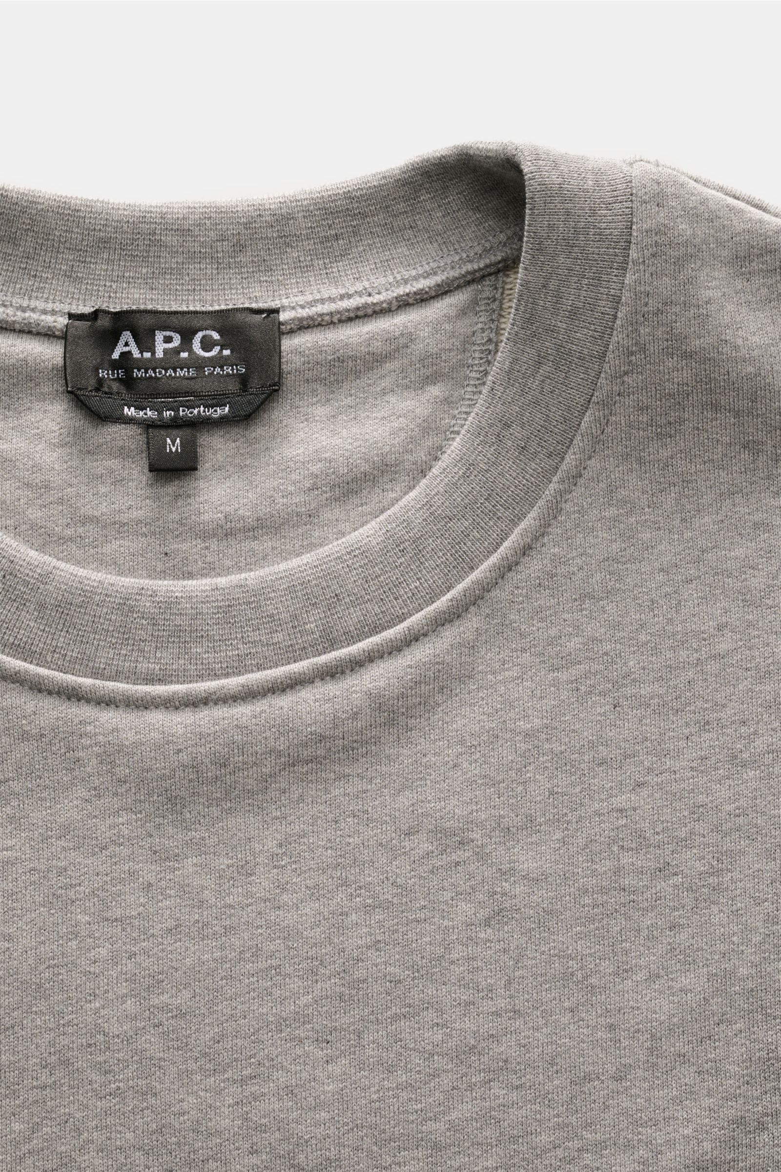 A.P.C. Rundhals-Sweatshirt 'James' grau meliert