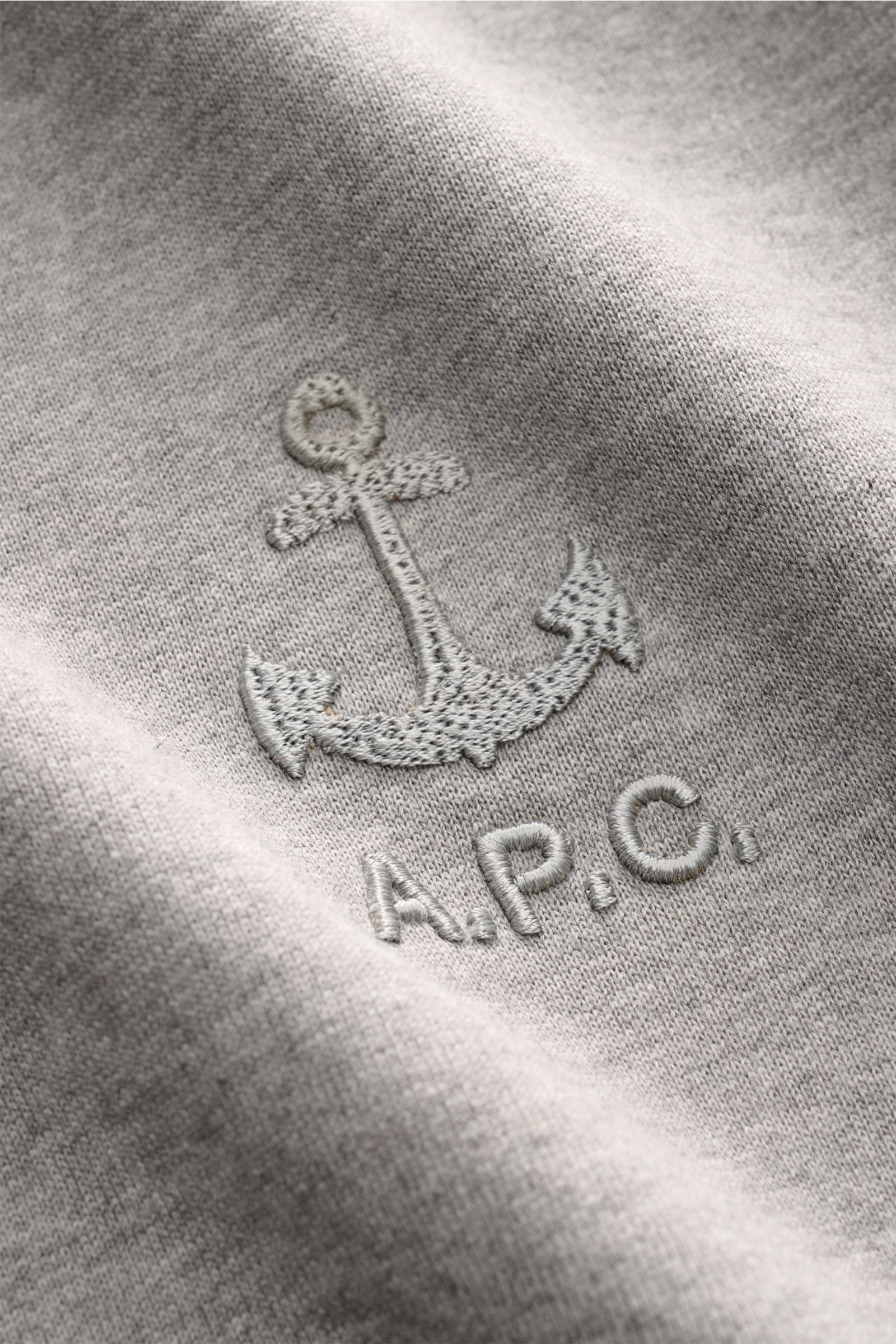 A.P.C. Rundhals-Sweatshirt 'James' grau meliert