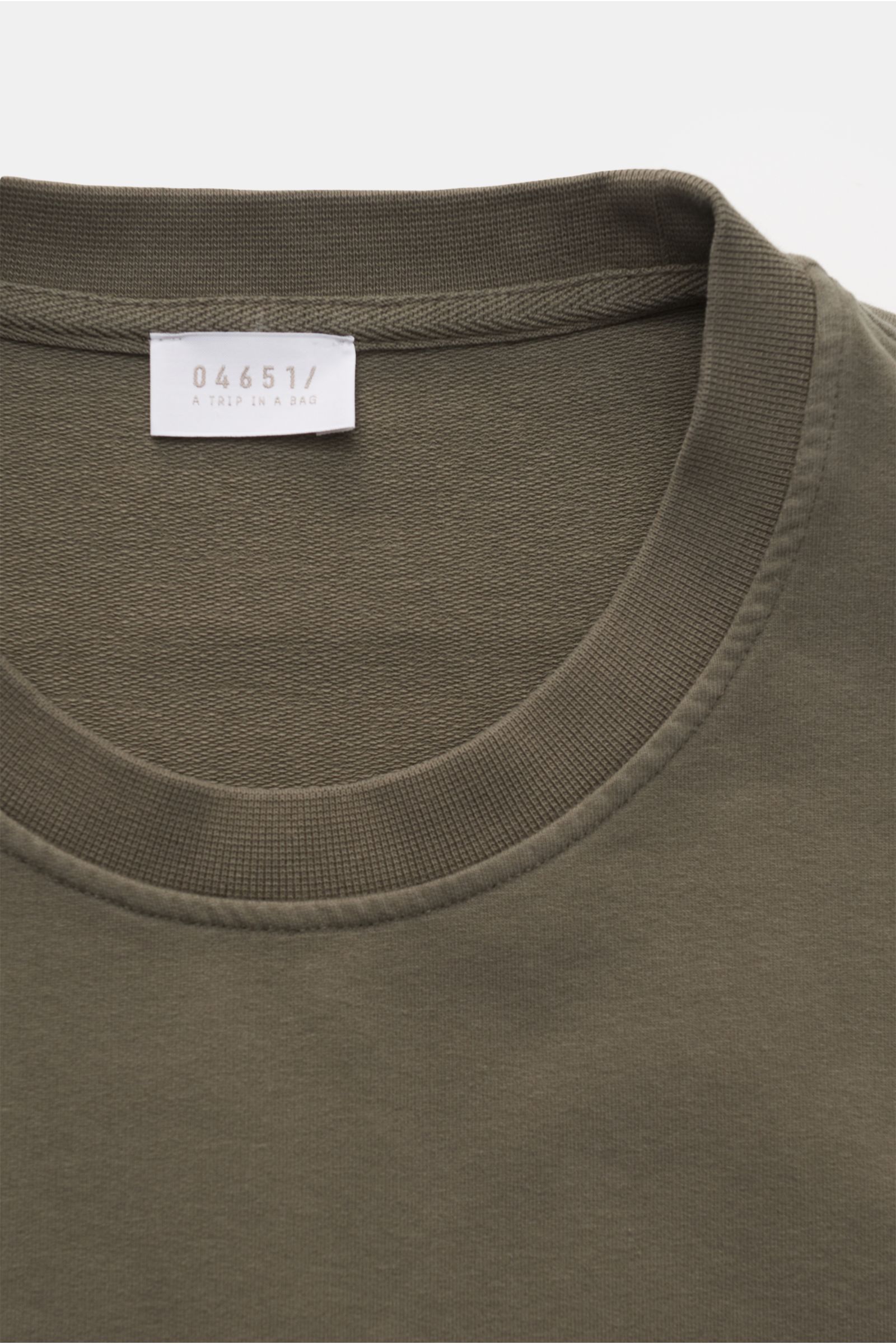 04651/ A trip in a bag Crew neck sweatshirt grey-green