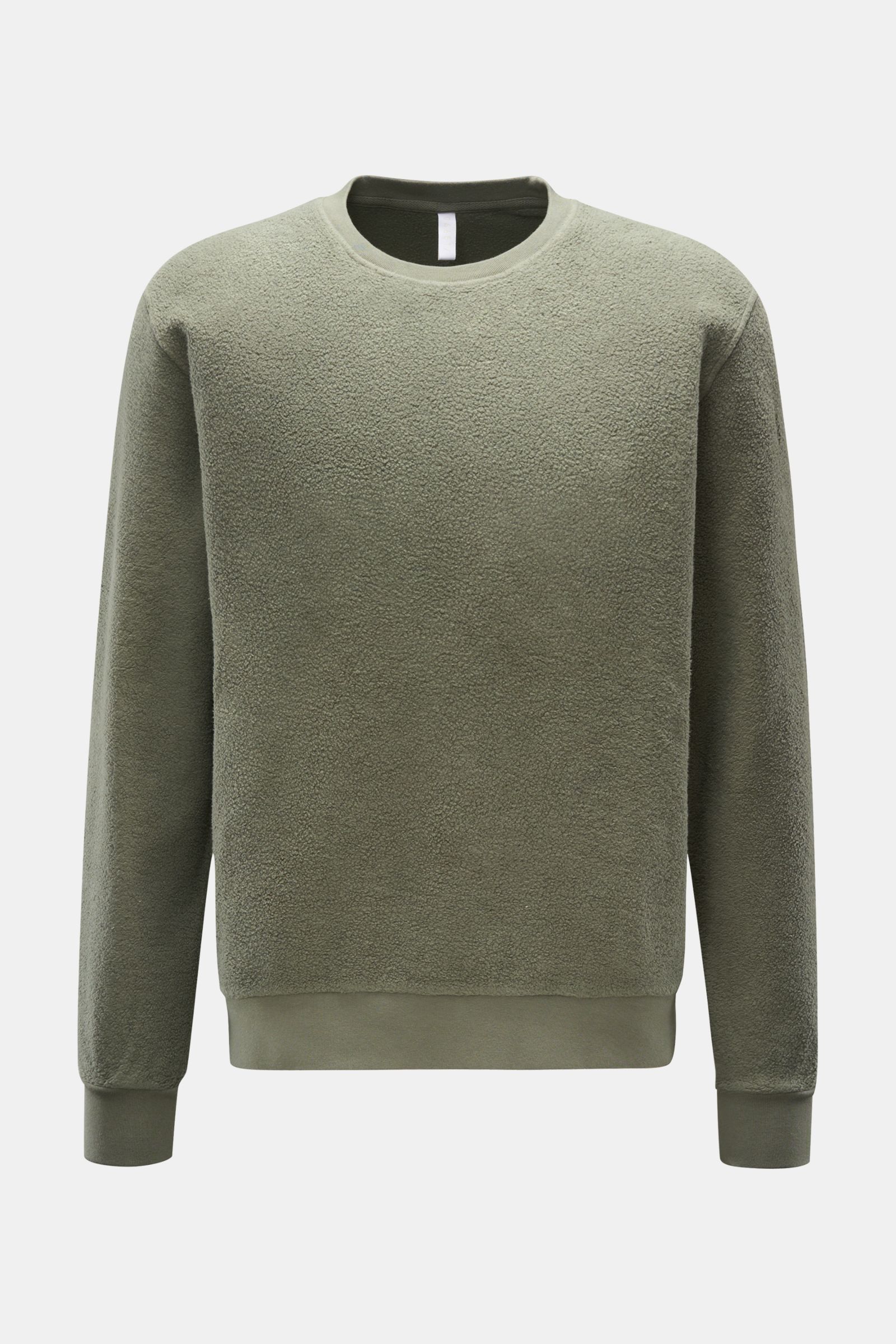 04651/ A trip in a bag Fleece crew neck sweatshirt 'Ata Oyster' olive