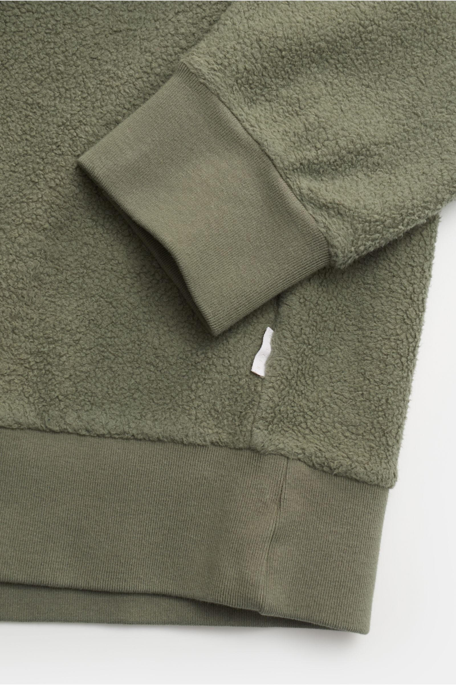 04651/ A trip in a bag Fleece crew neck sweatshirt 'Ata Oyster' olive