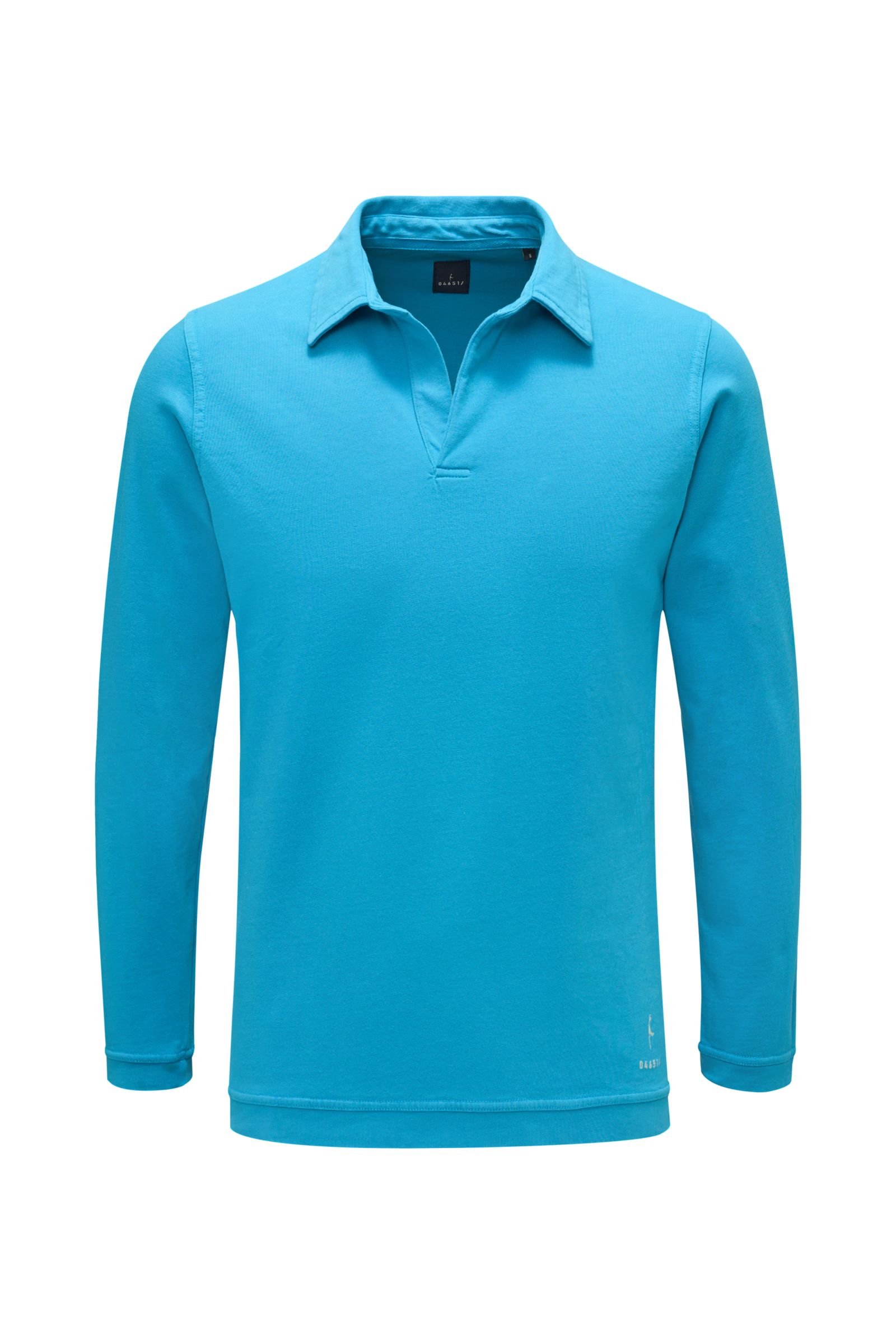 Long sleeve polo shirt turquoise