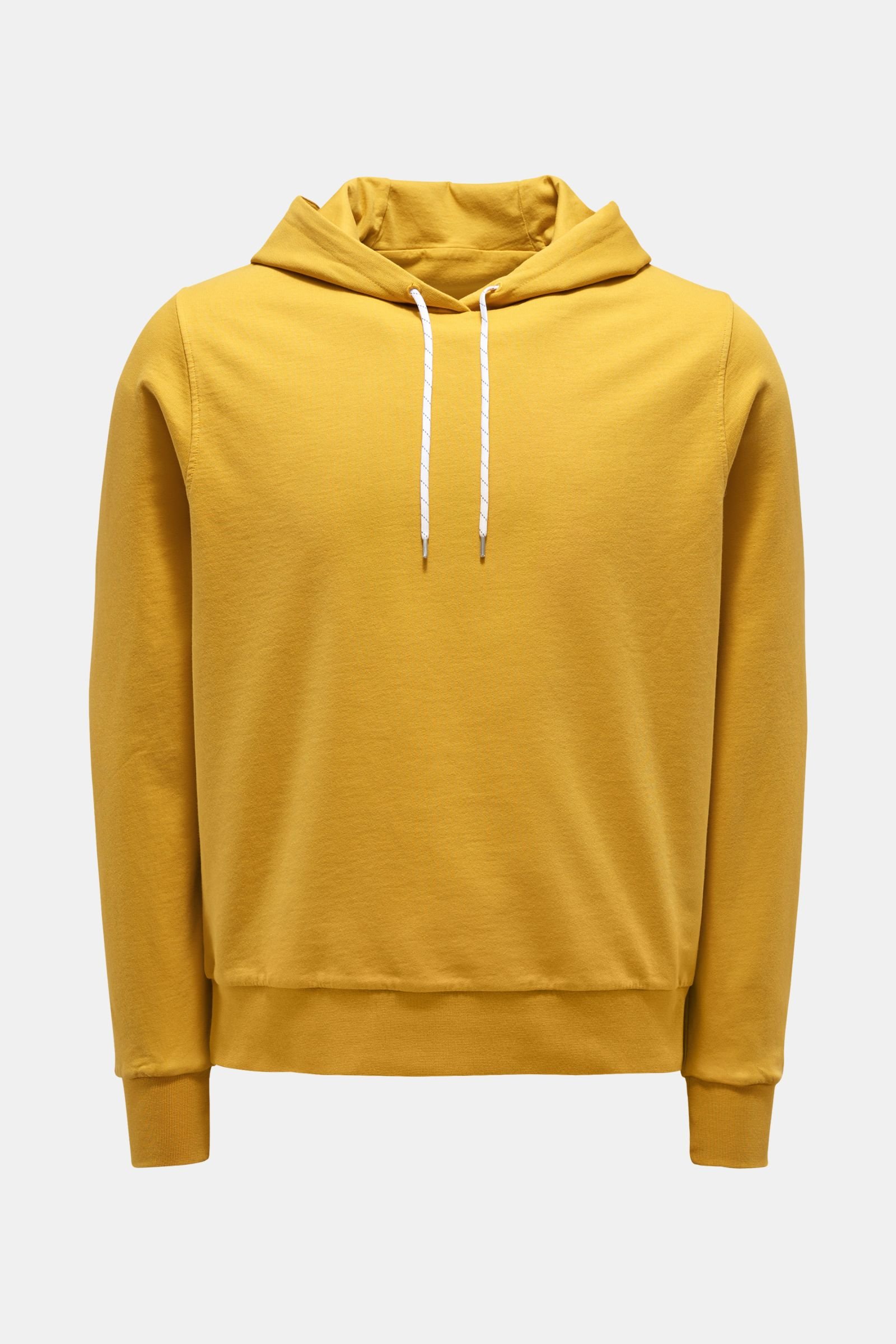 Reversible-hooded jumper yellow