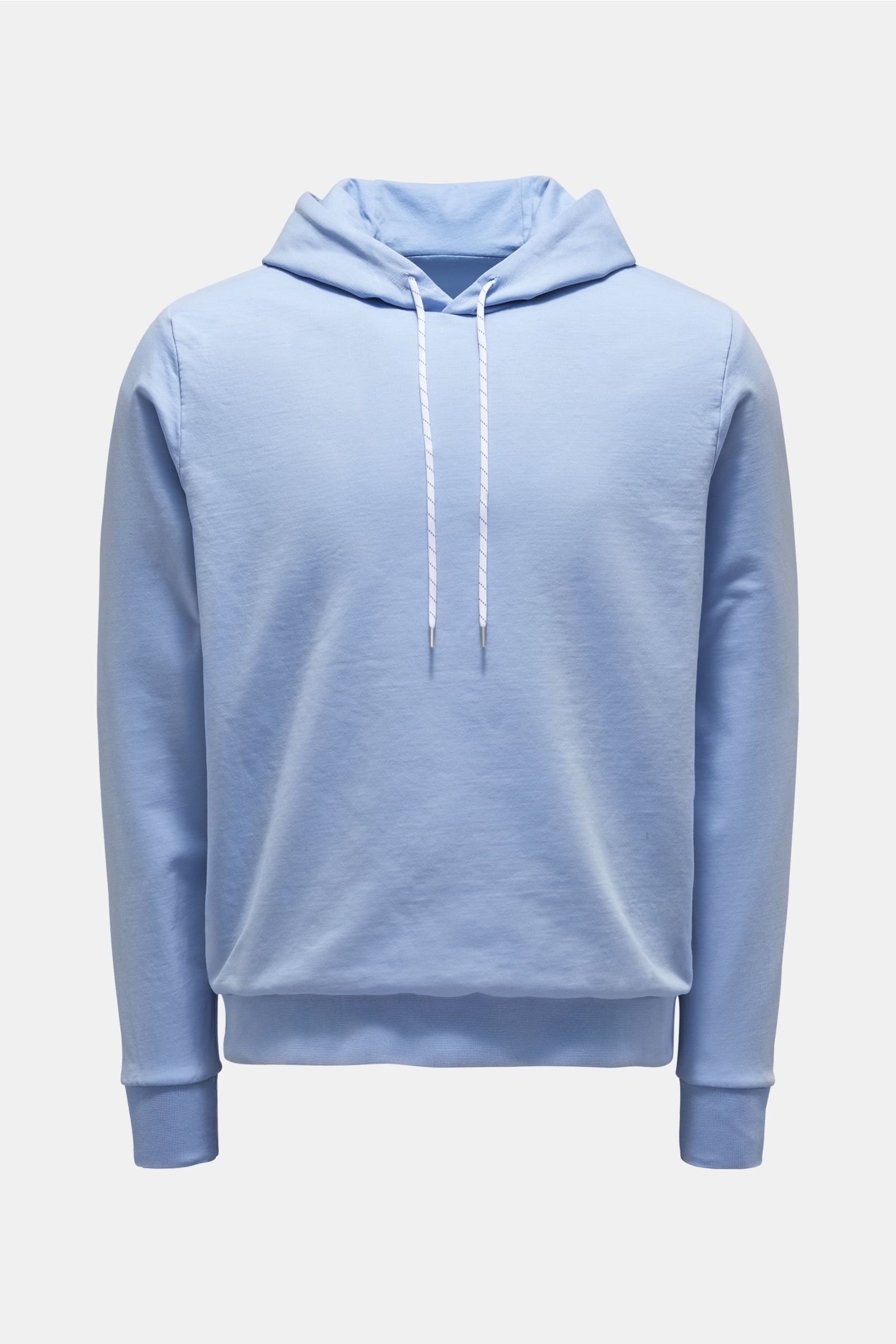 Reversible-hooded jumper light blue