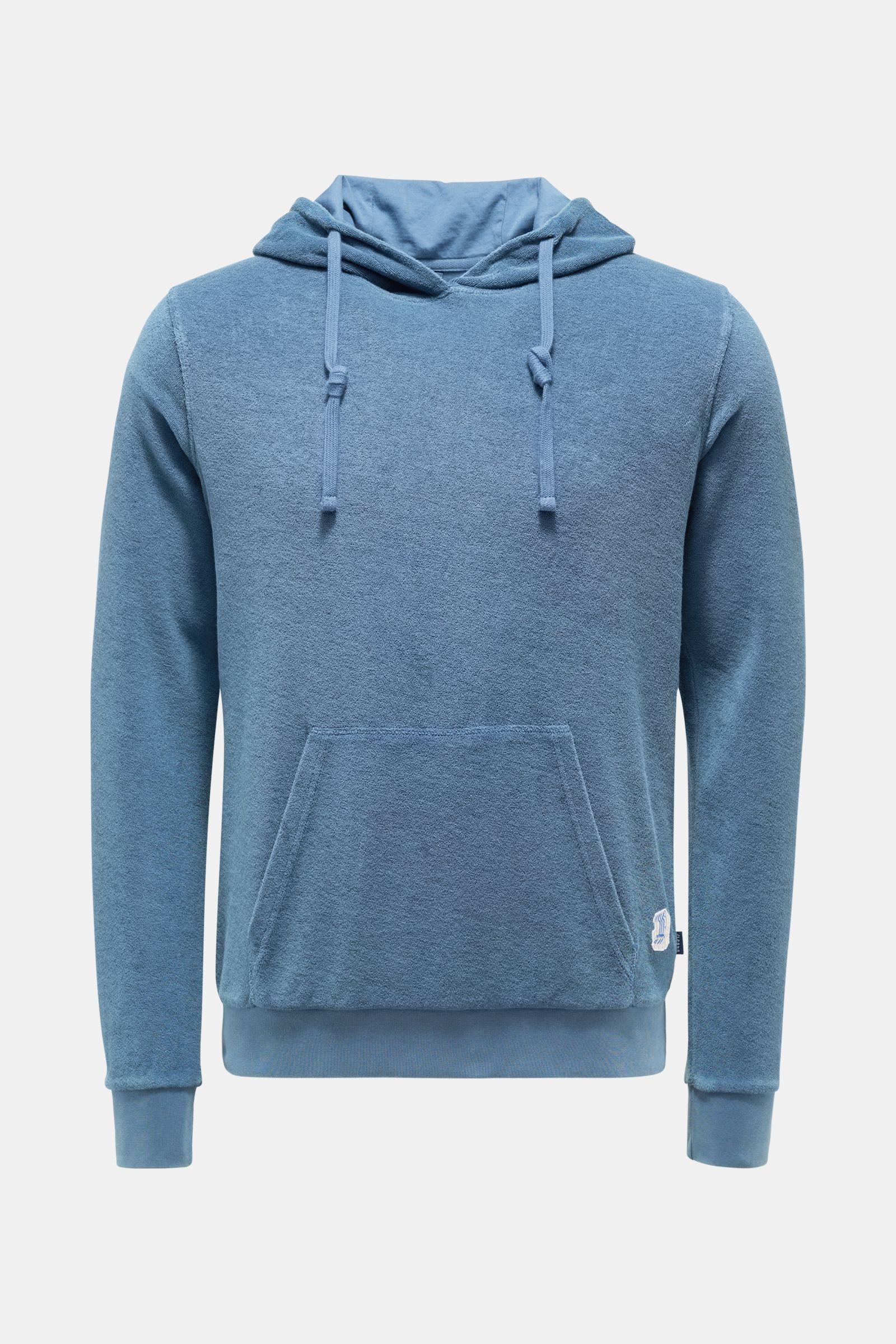 Terry hooded jumper smoky blue