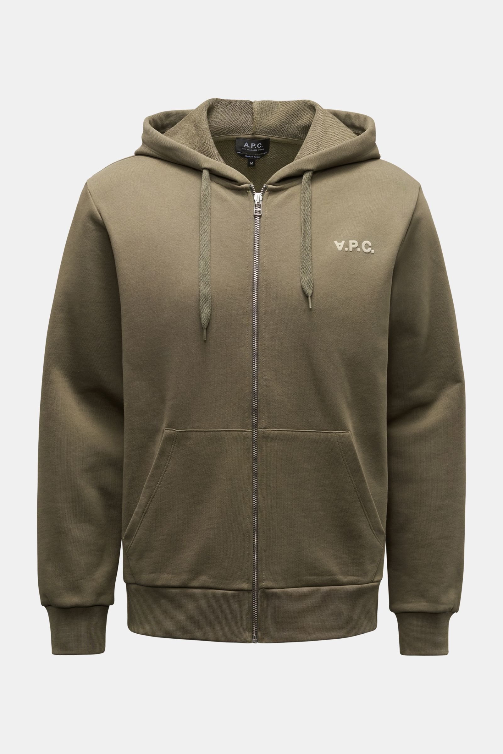 Sweat jacket 'VPC' olive