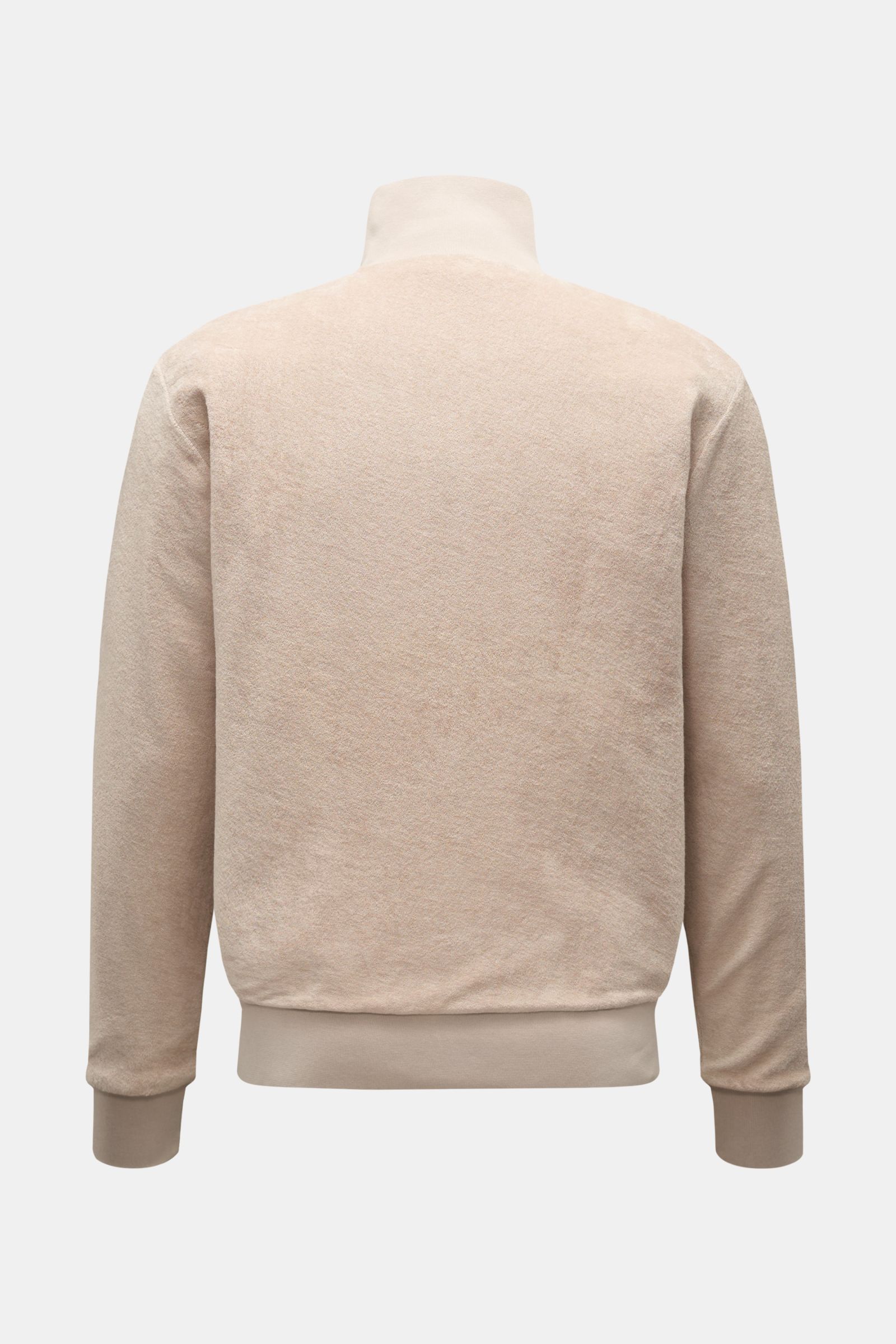 04651/ A trip in a bag Terry sweat jacket 'Terry Bomber' beige