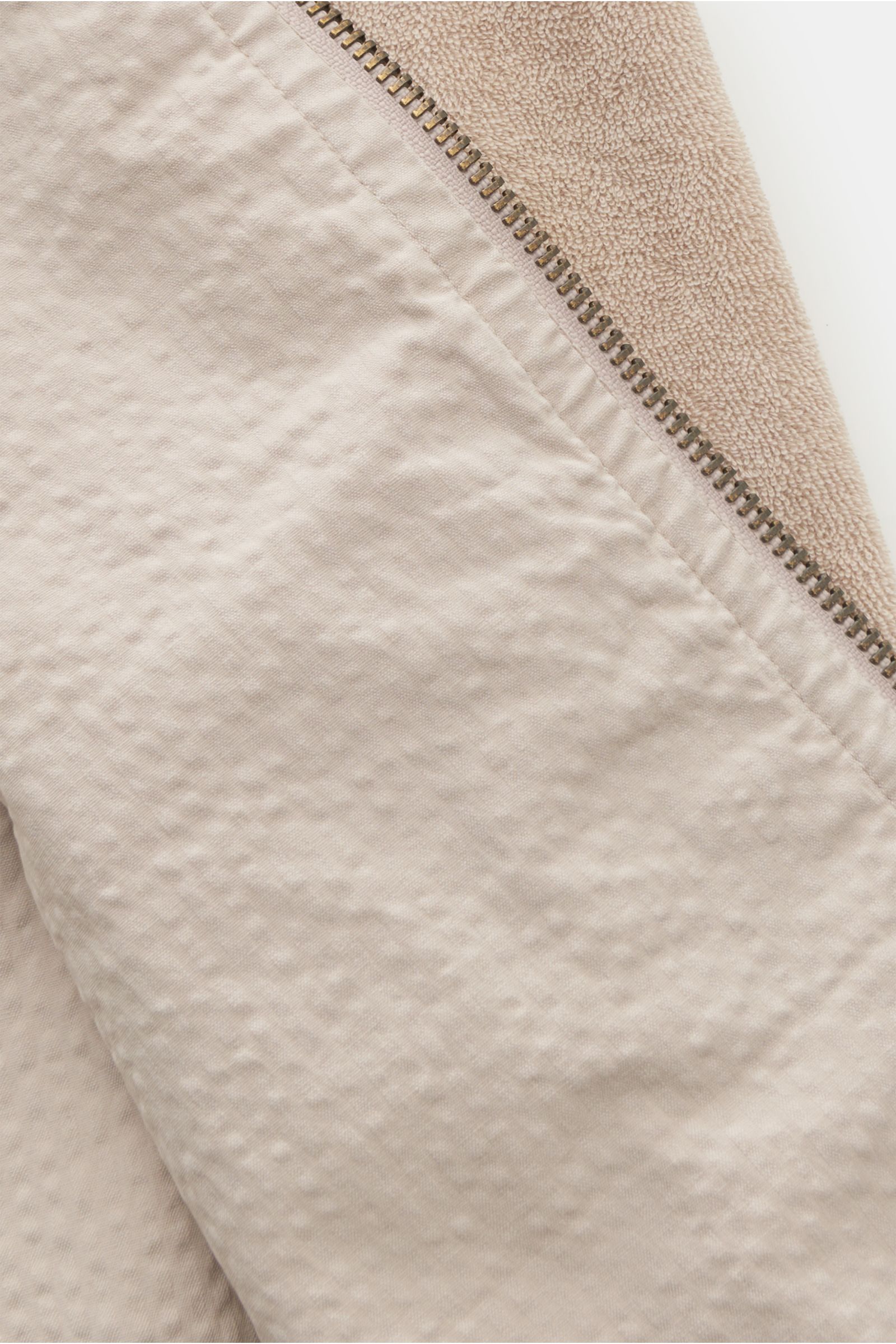 04651/ A trip in a bag Terry sweat jacket 'Terry Bomber' beige