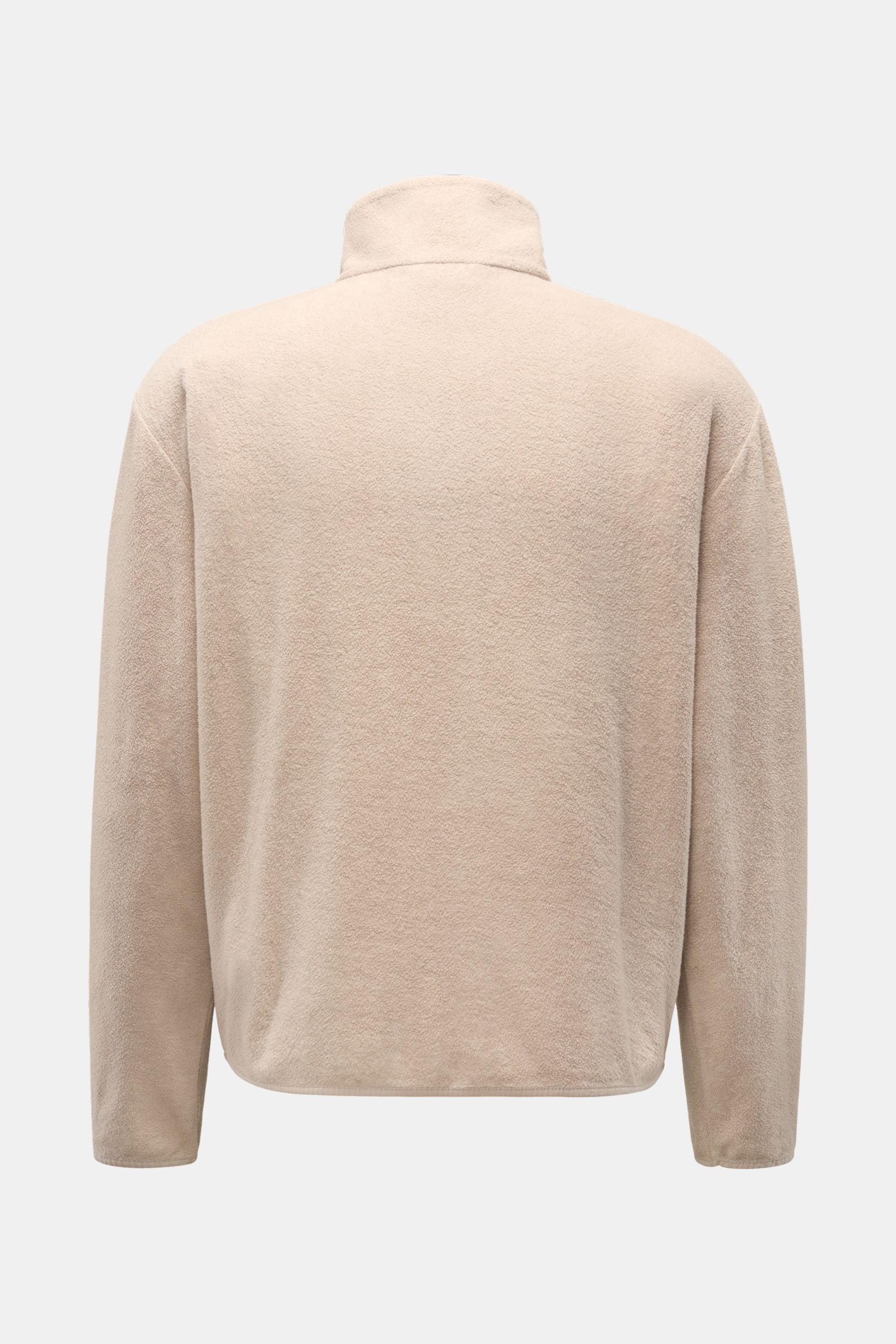 04651/ A trip in a bag Fleece-Sweatjacke beige