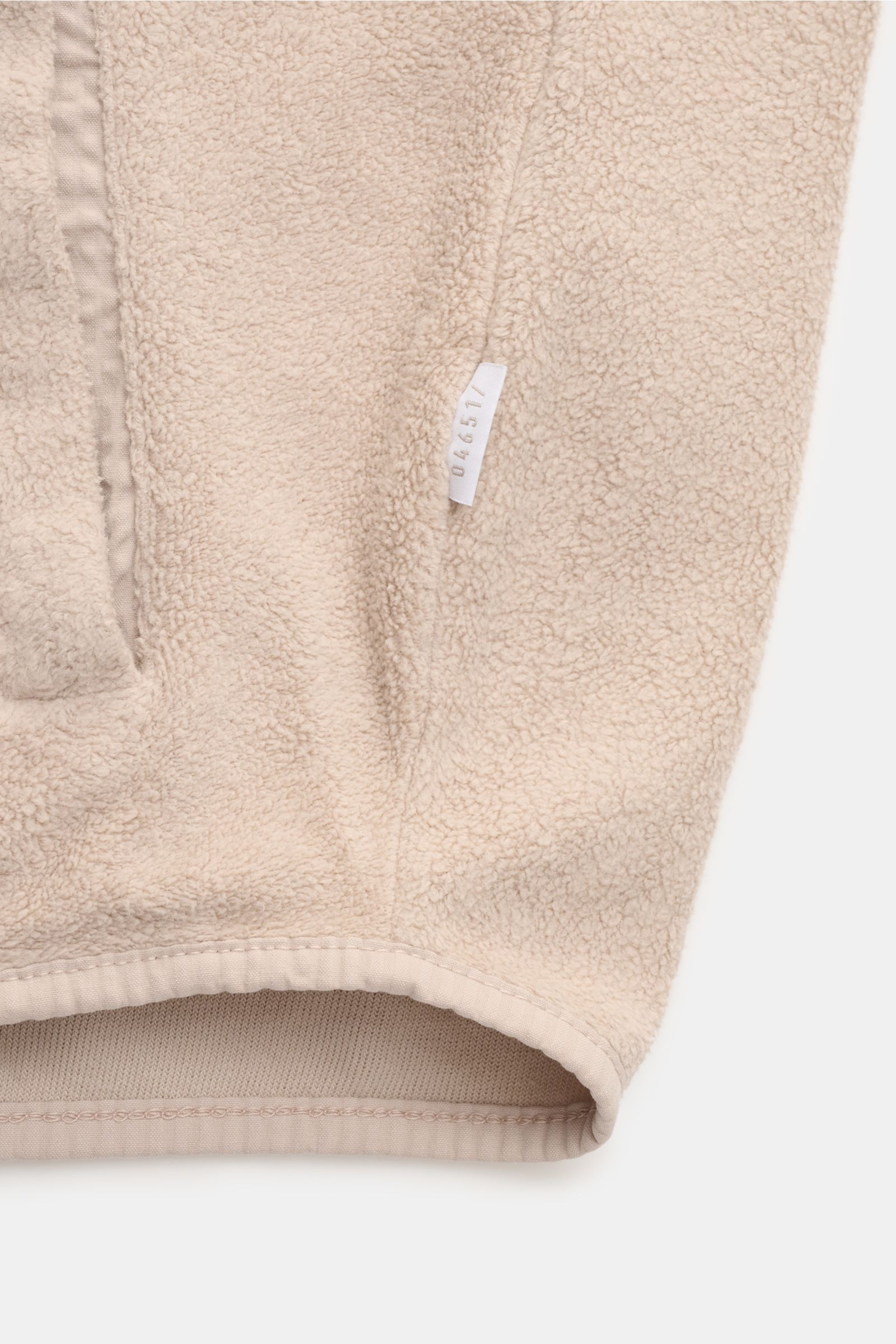 04651/ A trip in a bag Fleece-Sweatjacke beige