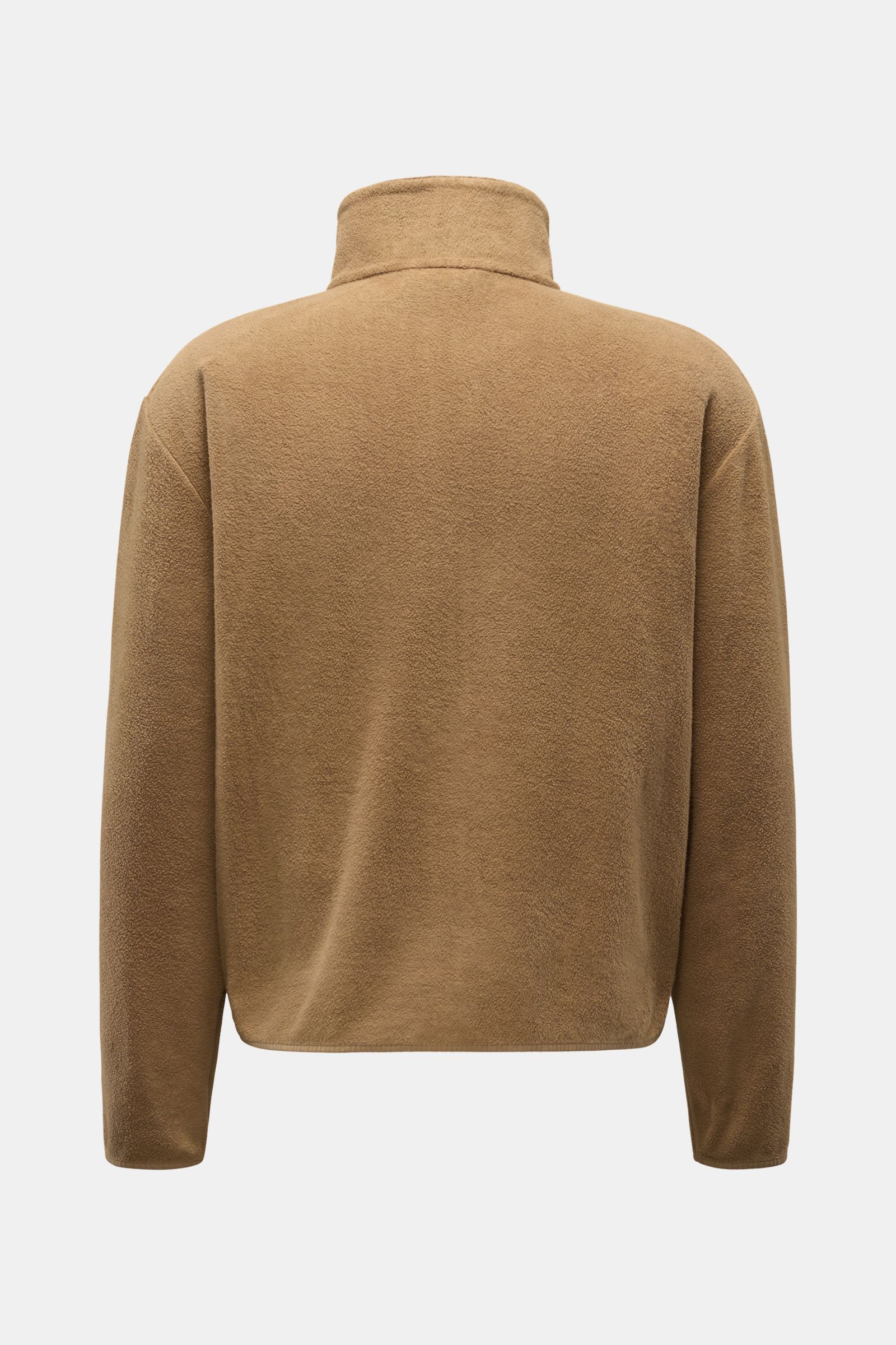 04651/ A trip in a bag Fleece-Sweatjacke taupe