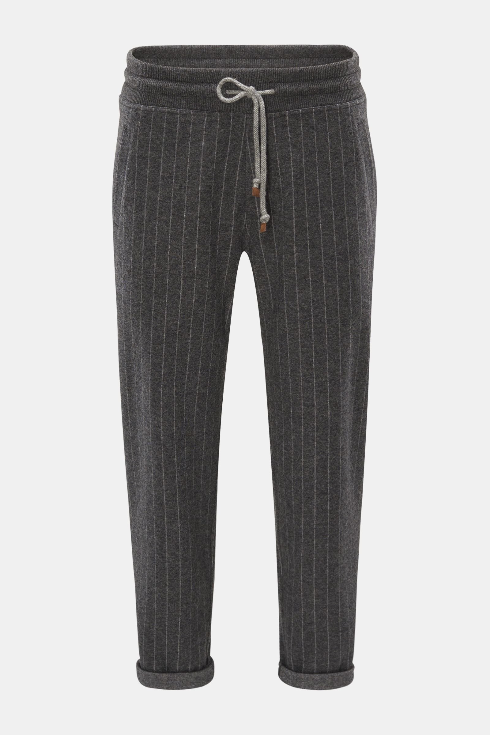 Sweat pants dark grey/grey striped