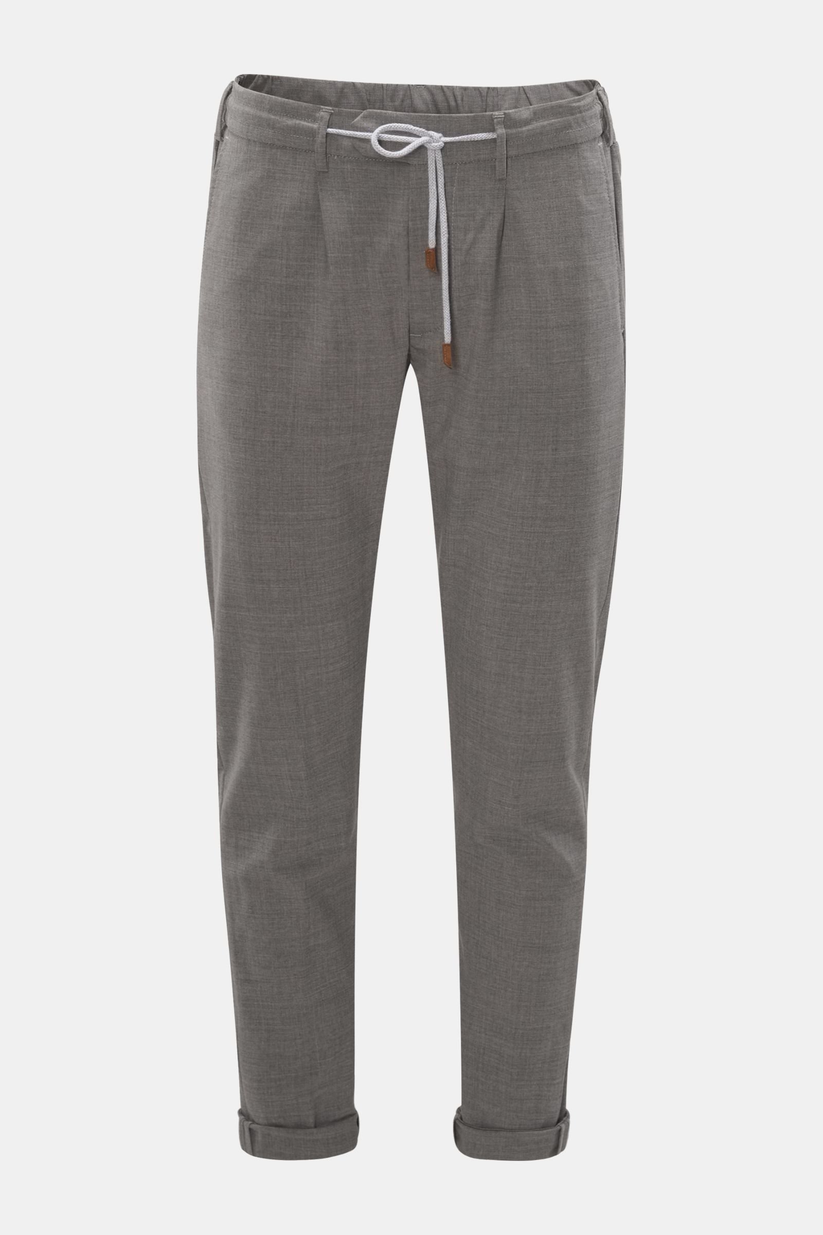 Wool jogger pants 'Milano' grey