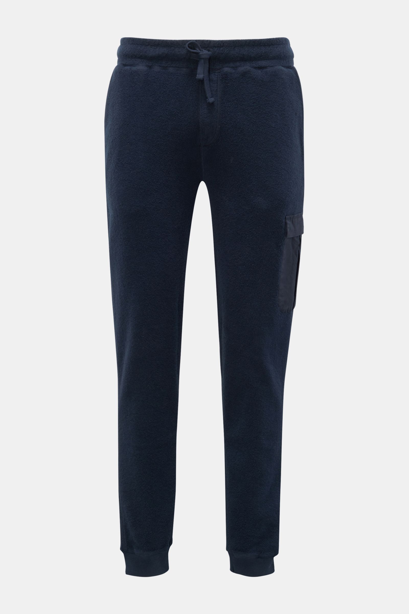 04651/ A trip in a bag Fleece cargo jogger pants 'Oyster' navy