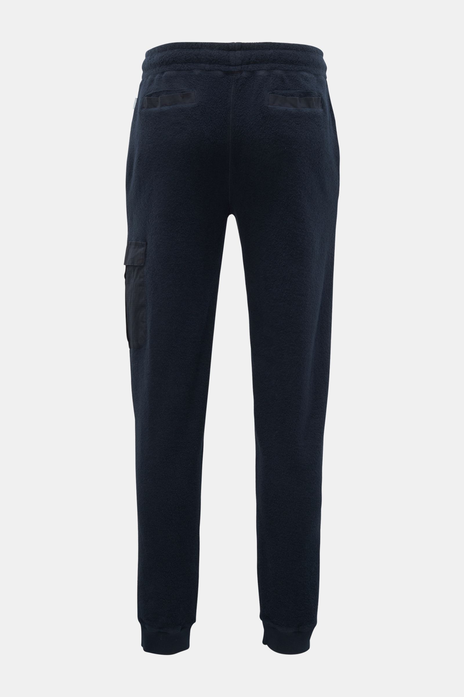 04651/ A trip in a bag Fleece cargo jogger pants 'Oyster' navy