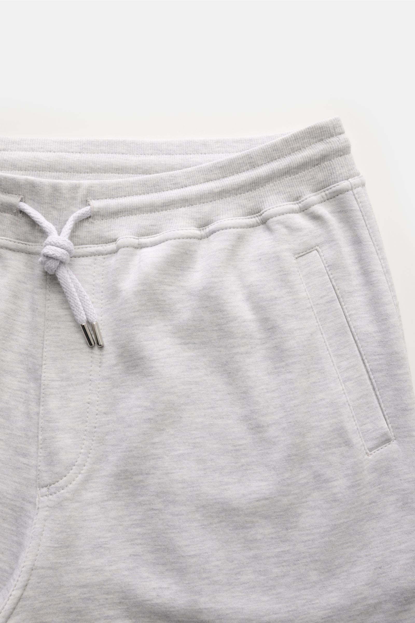 Brunello Cucinelli Sweathose hellgrau meliert