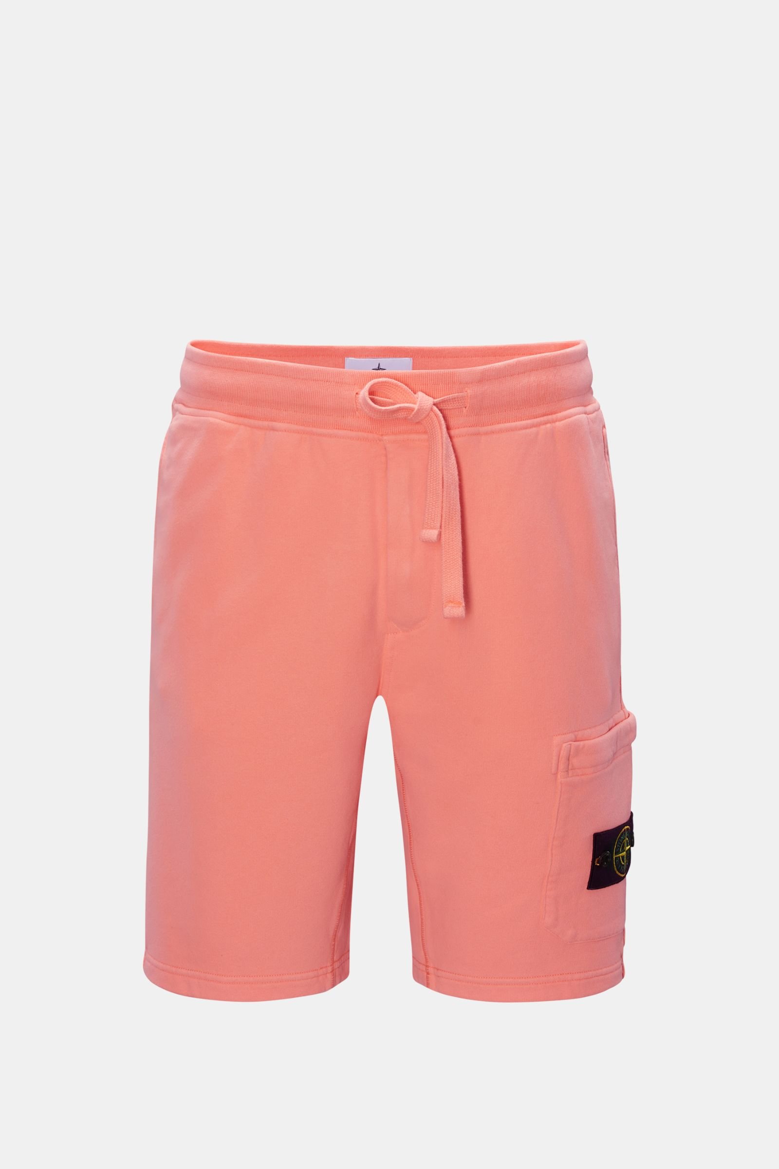 Cargo sweat shorts coral