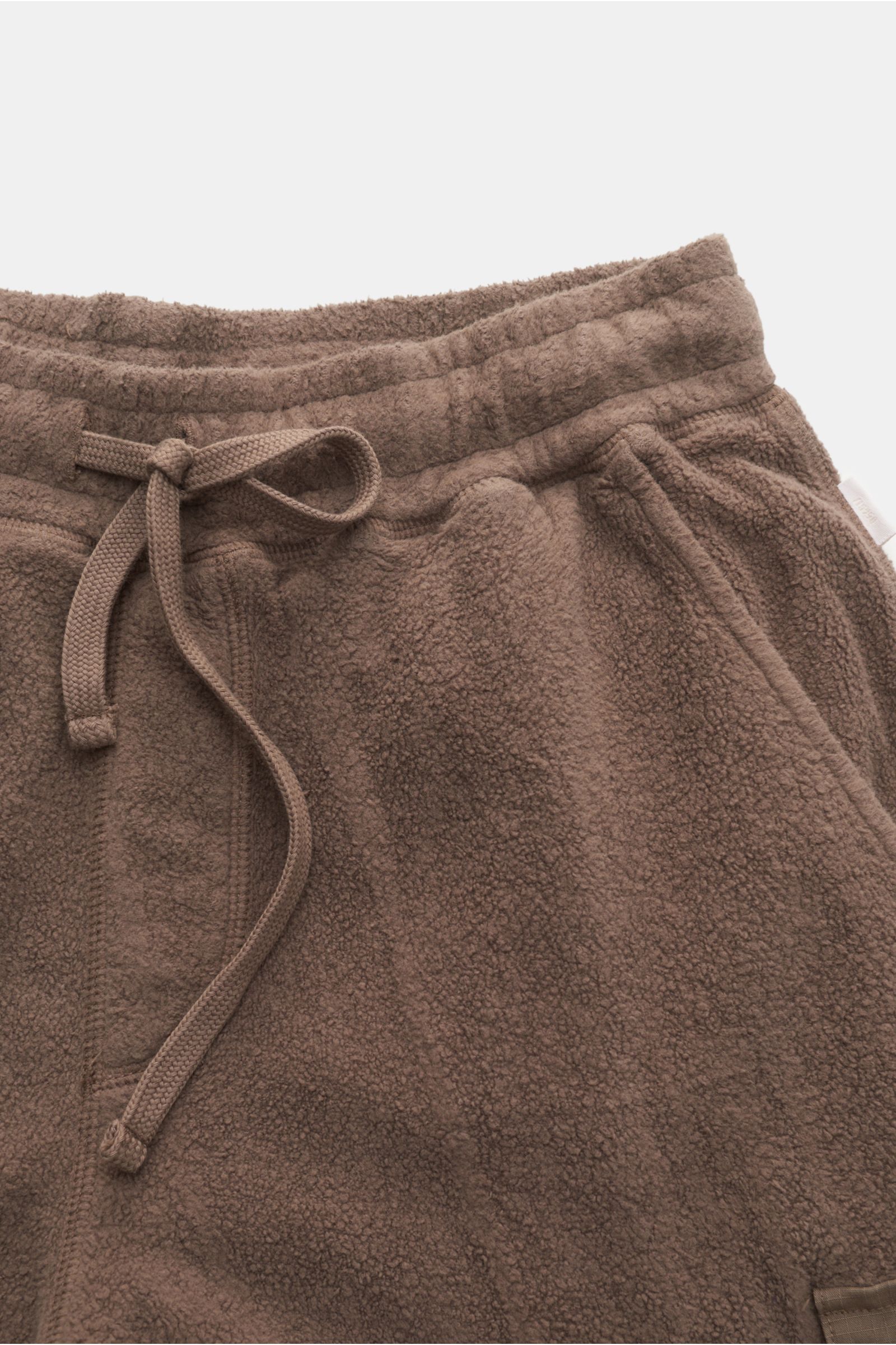 04651/ A trip in a bag Fleece cargo shorts 'Oyster' grey-brown